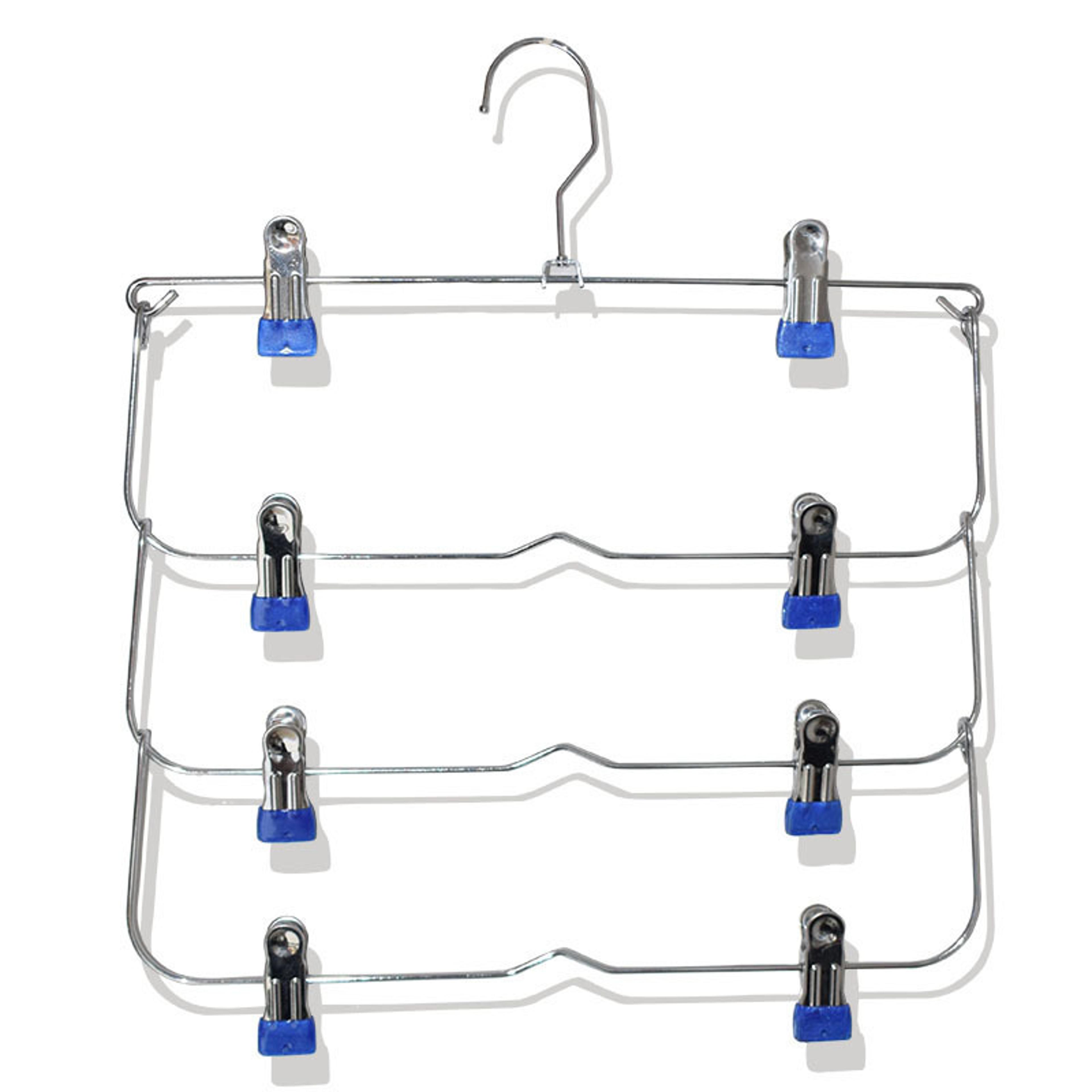 Multi Functional Non Slip Metal Pants Rack Space Saving Stainless Steel Hanger For Skirts And Trous 10