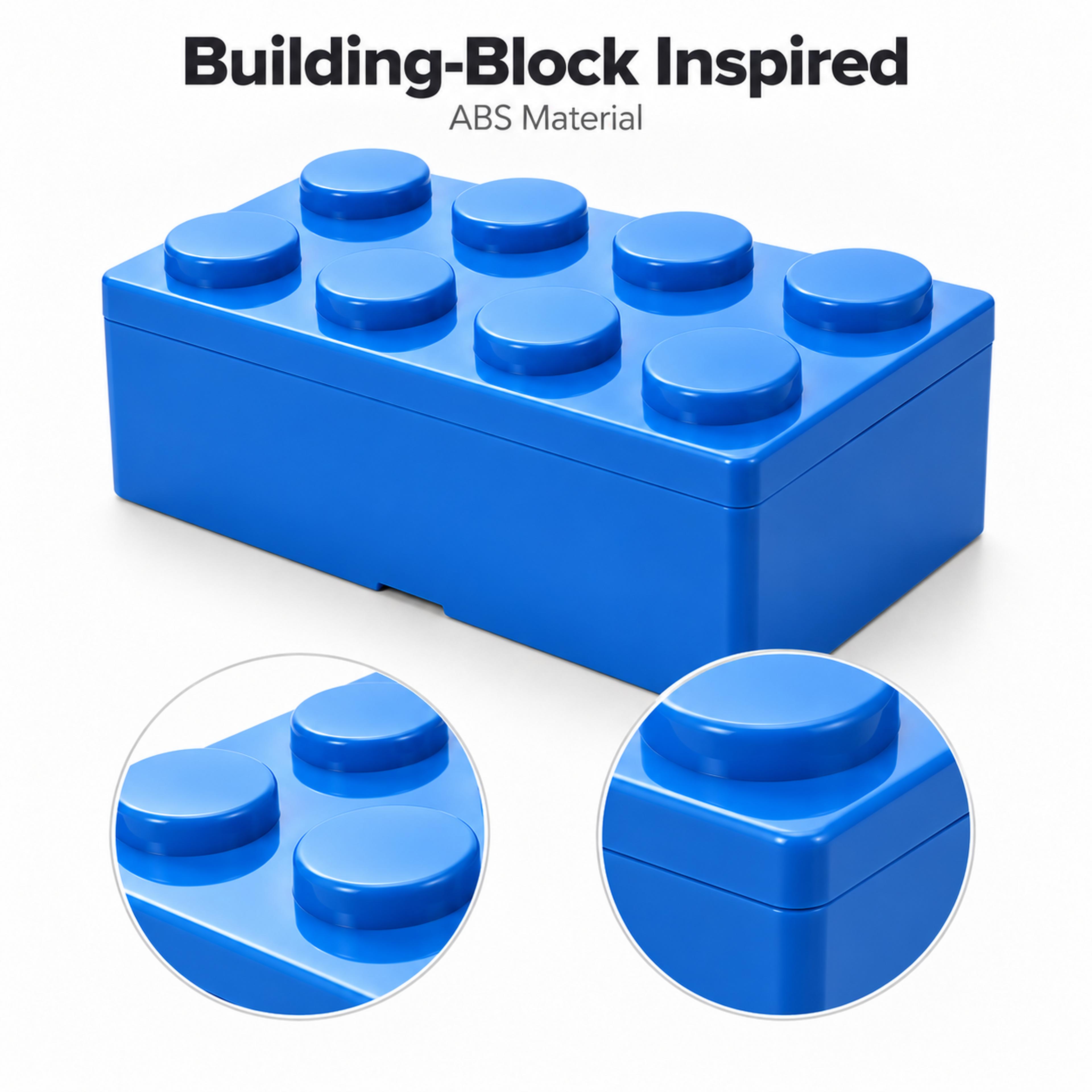 Building Blocks Plastic Desktop Storage Box Space Saving Office Organizer Box 2