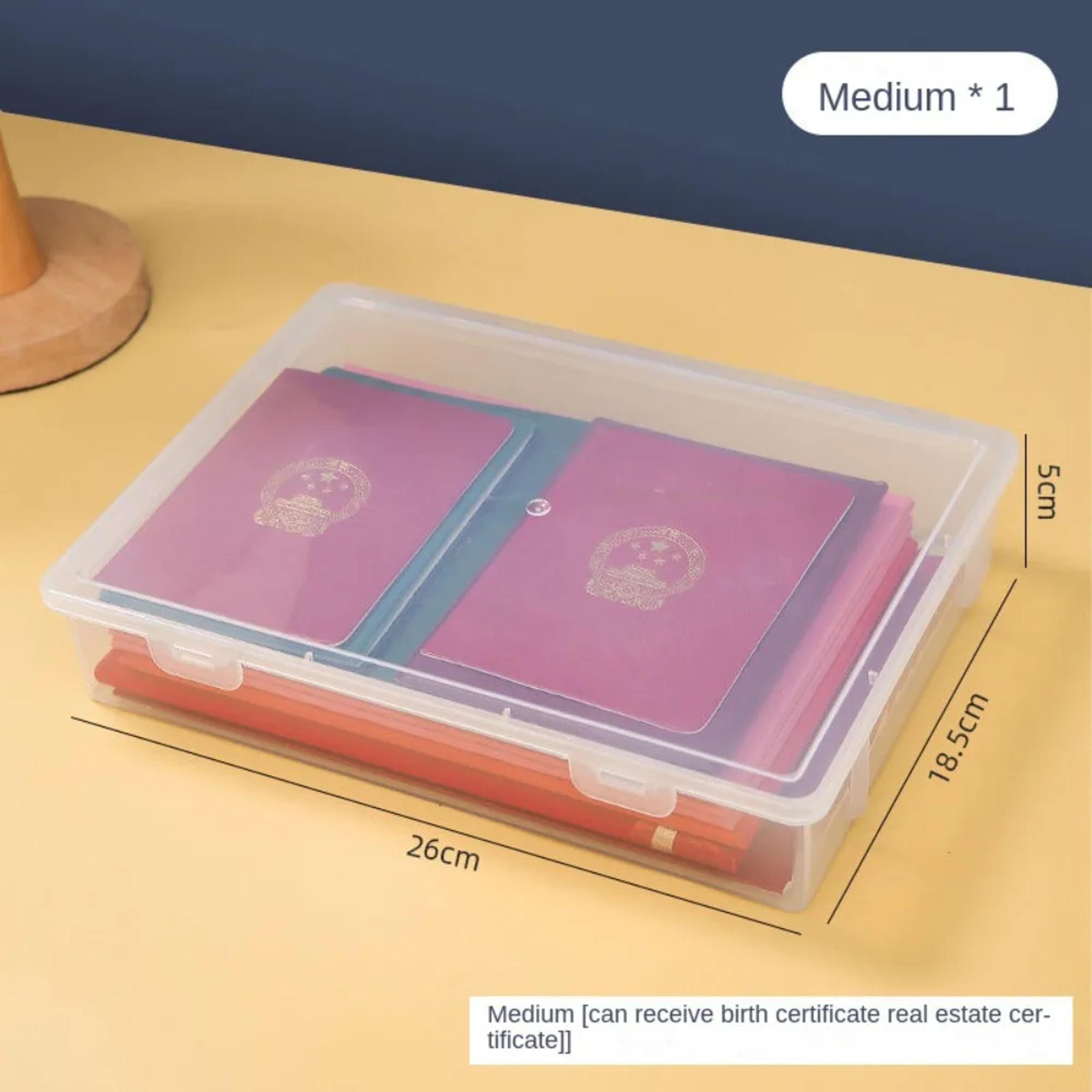 Clear Plastic Document Organizer Box For Paper Storage 5