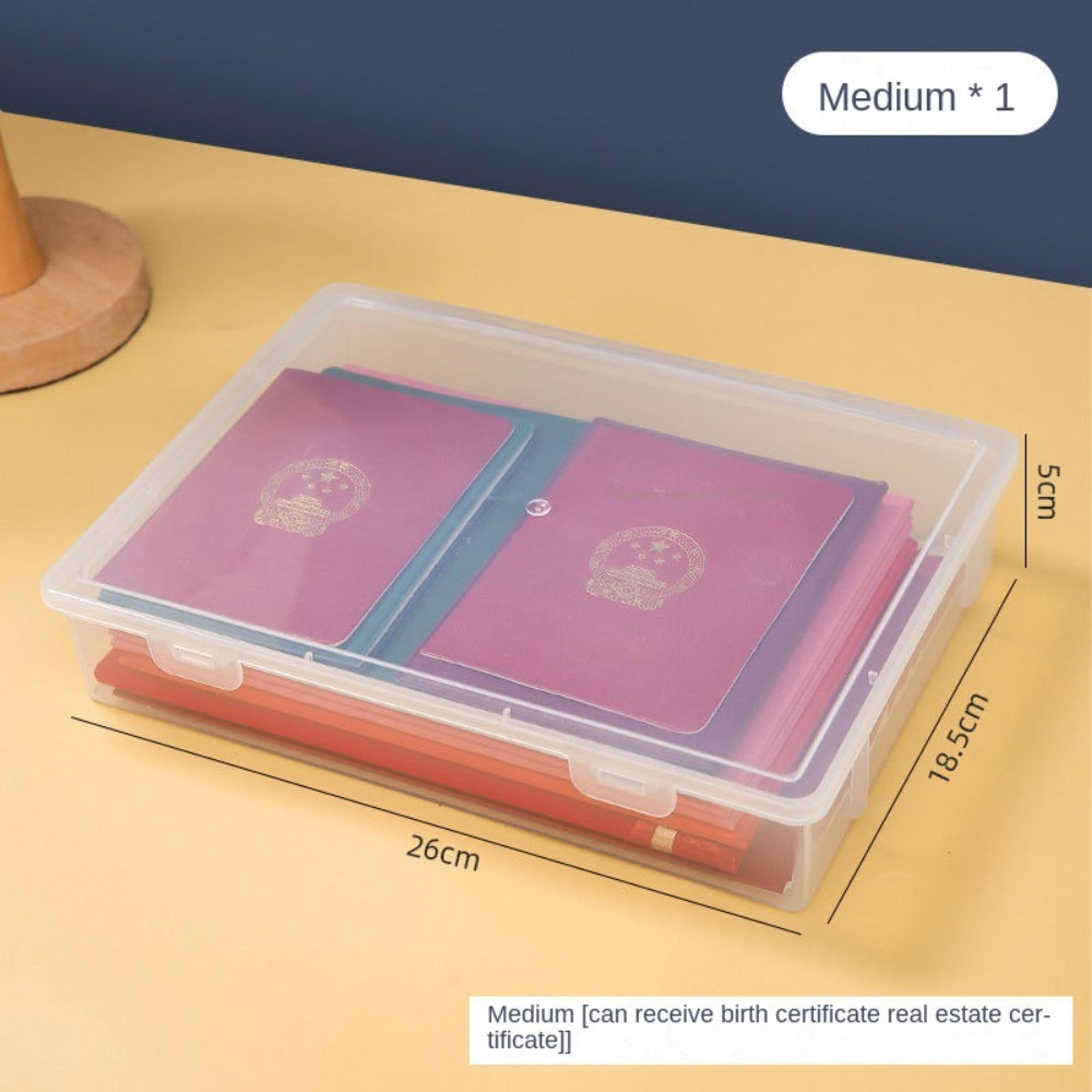Clear Plastic Document Organizer Box For Paper Storage 7