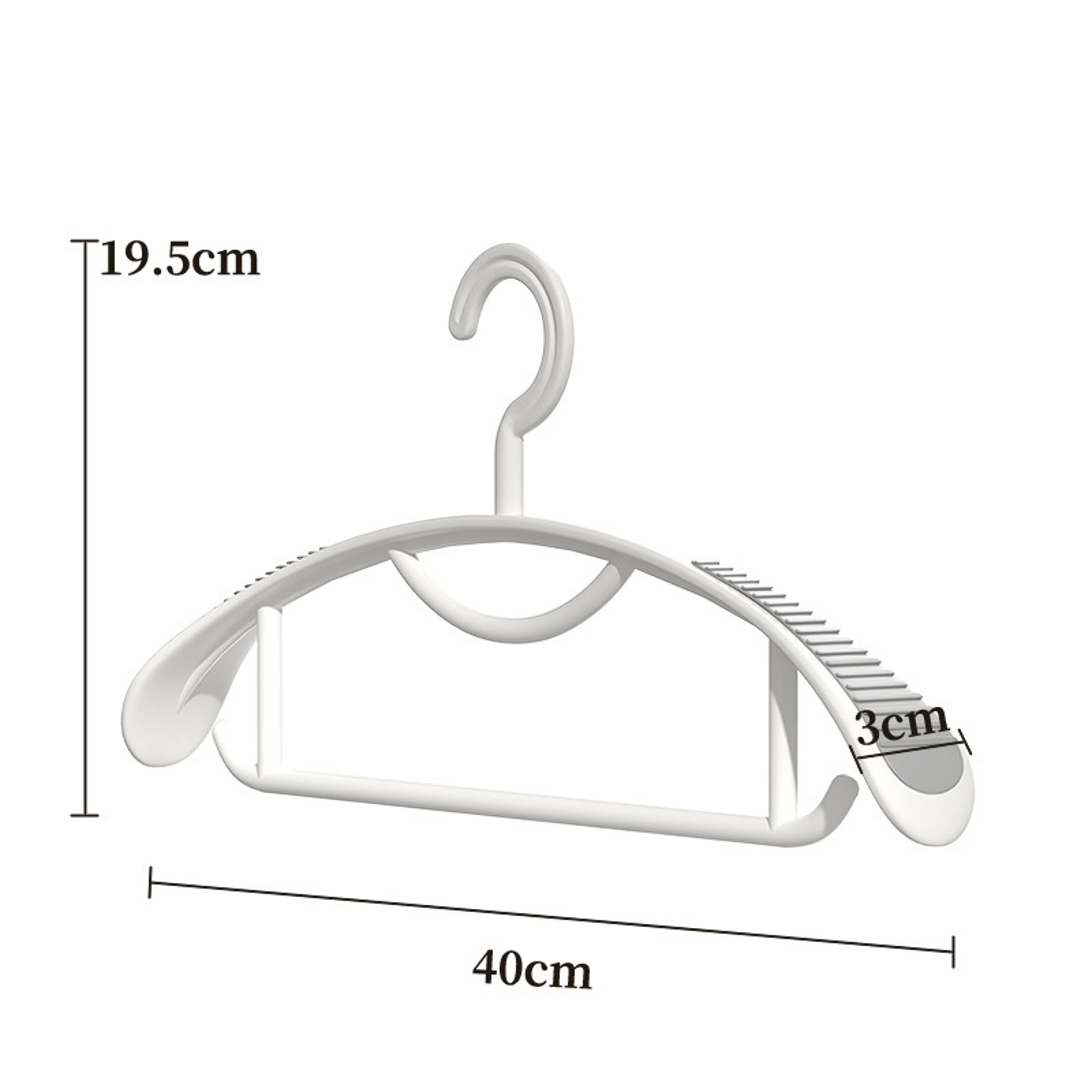 Thick Wide Shoulder Plastic Hanger Non Slip Clothes Drying Rack Ten Pack 5