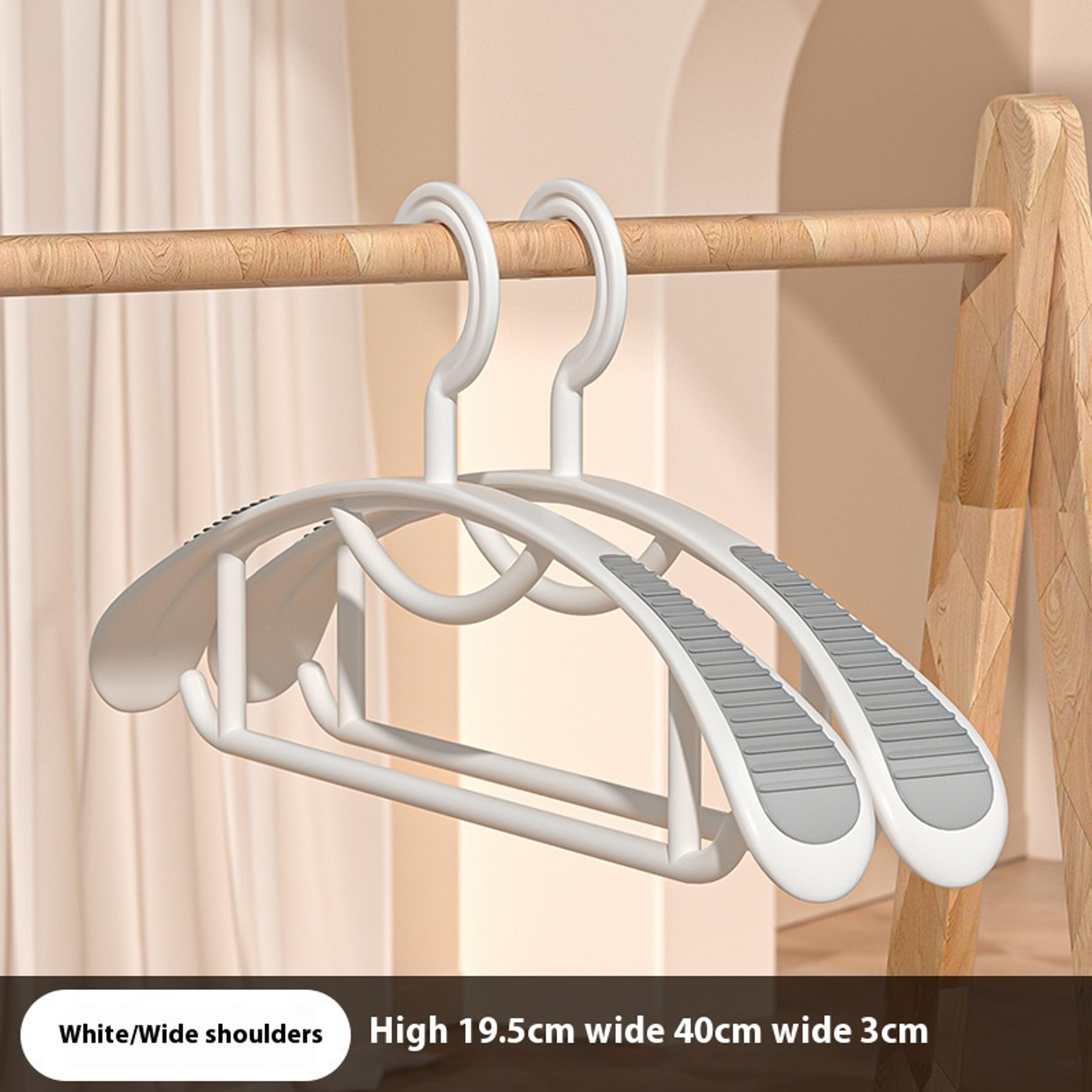 Thick Wide Shoulder Plastic Hanger Non Slip Clothes Drying Rack Ten Pack 4