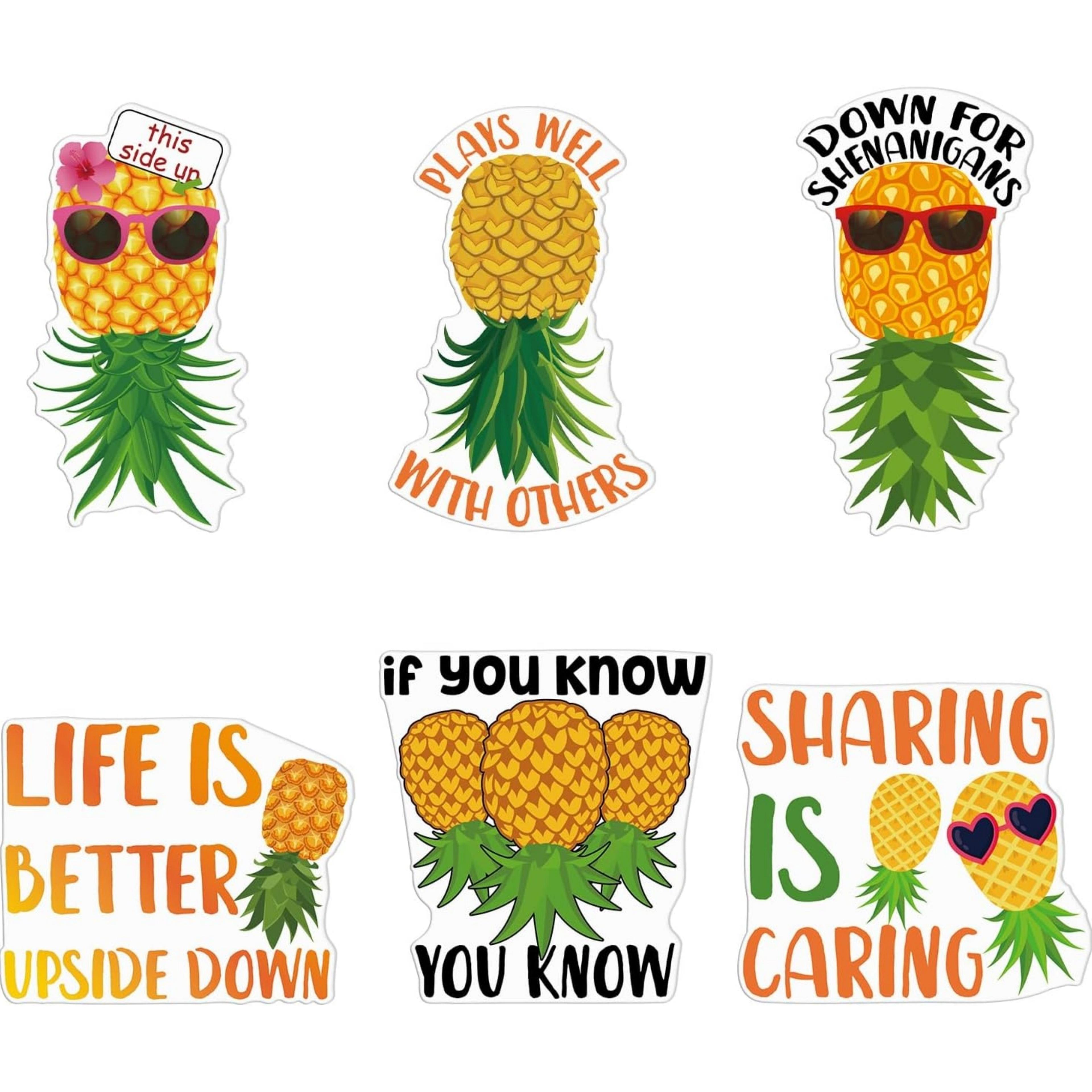 six pack upside down pineapple cruise door decorations magnetic set