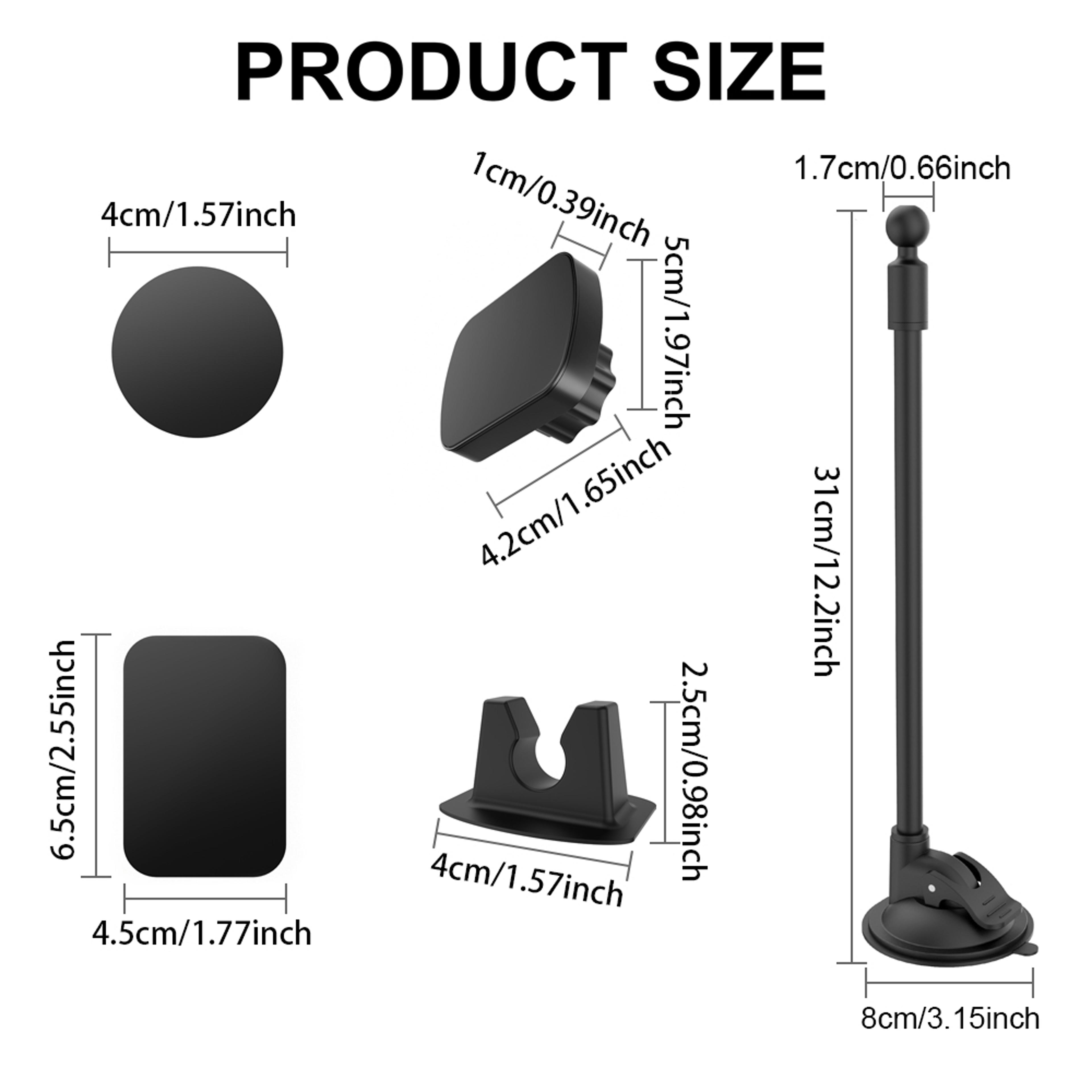 Universal Magnetic Phone Holder For Car Dashboard And Windshield Long Arm Car Phone Mount 5