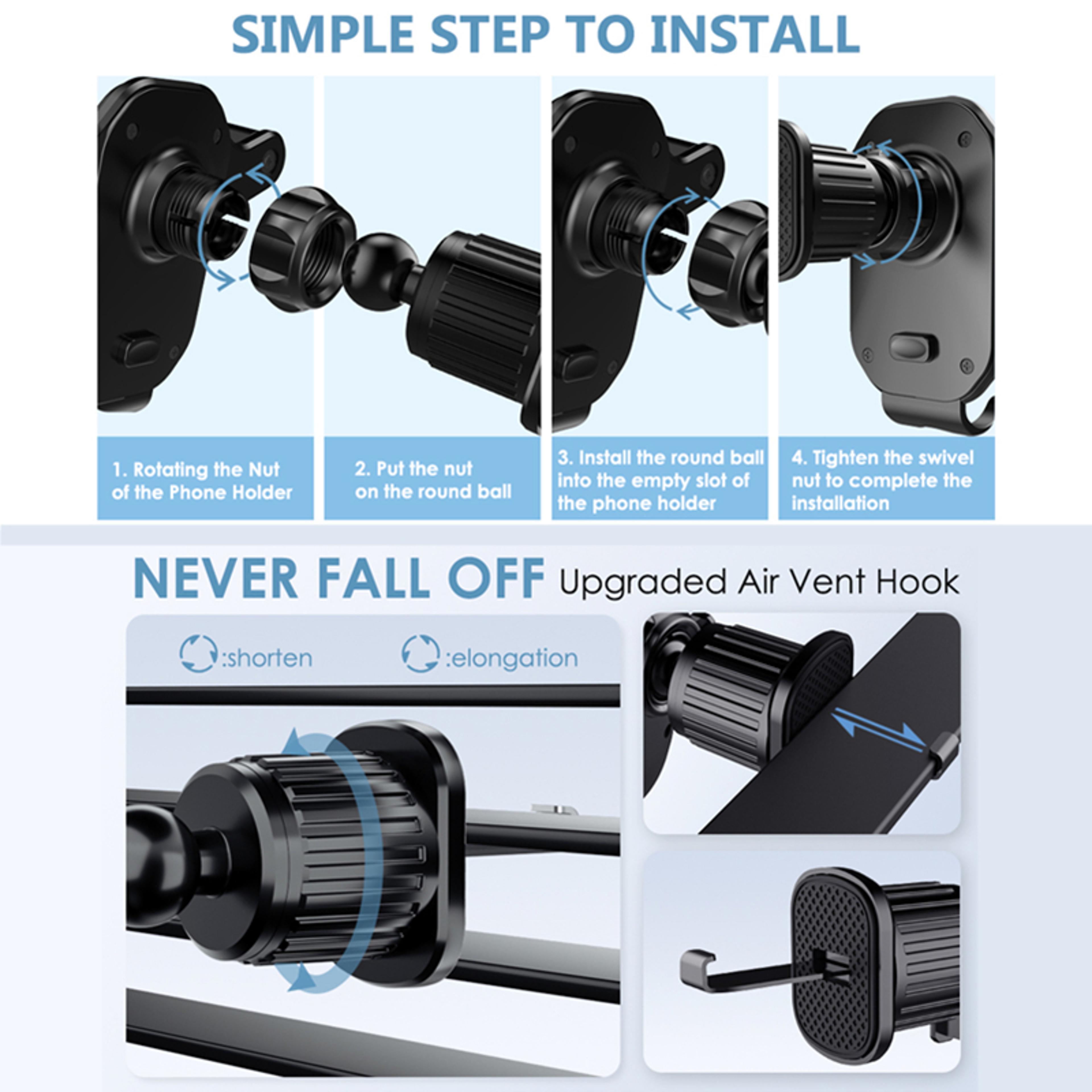 Universal Car Phone Holder Rotation And Anti Drop Hook Base 4