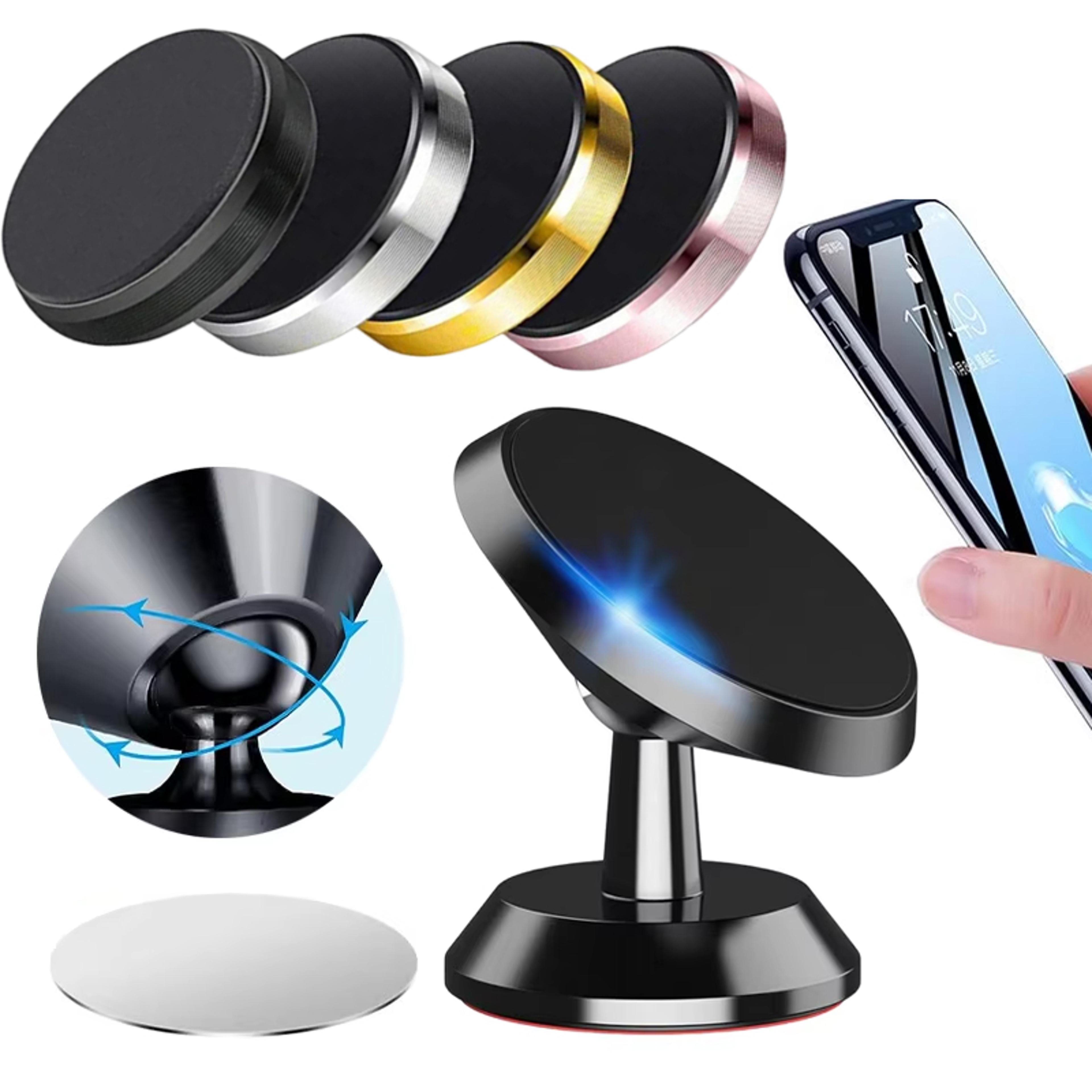 magnetic car phone holder with adhesive dashboard and wall mount