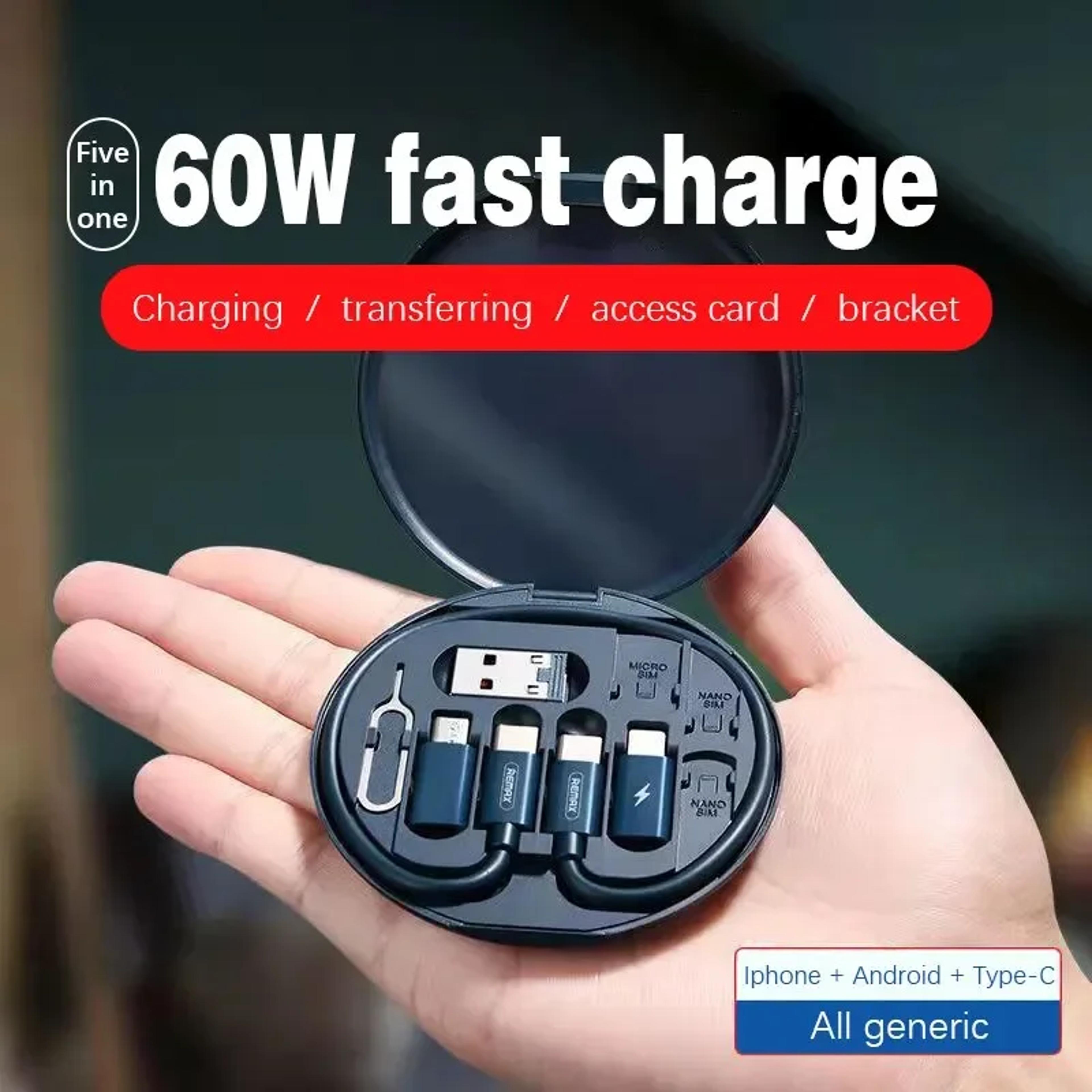 Sixty Walt Multi USB C Charging Cable And Adapter Kit With Lightning And Micro USB Connectors 1