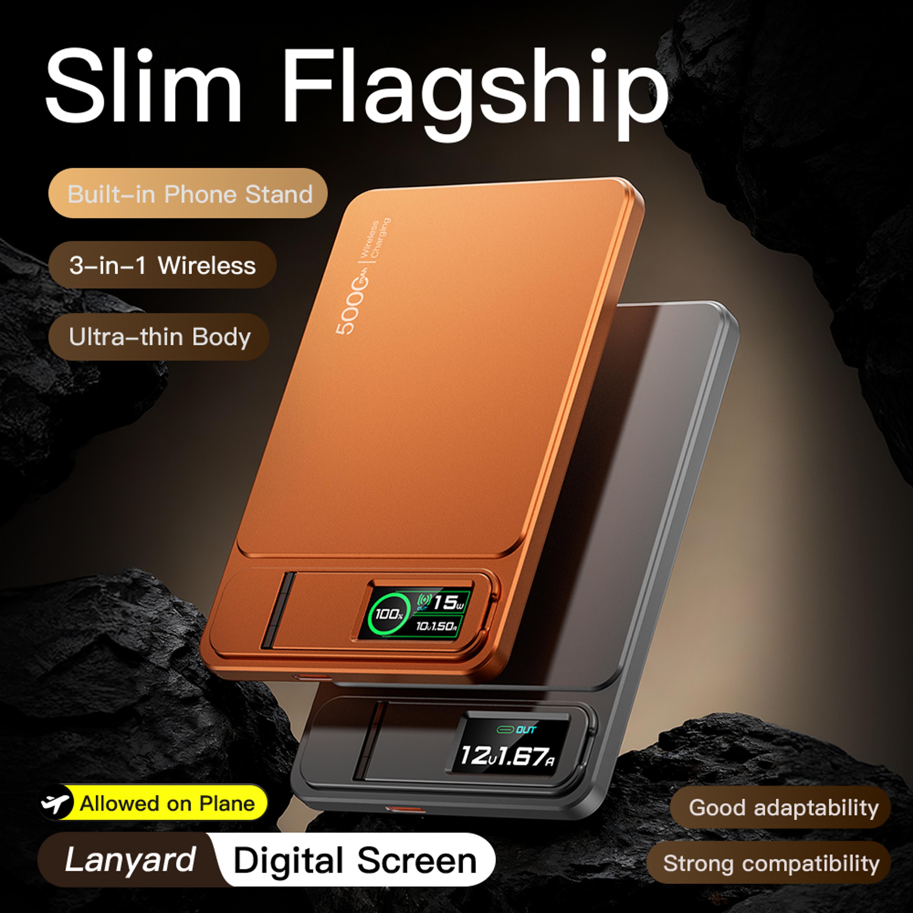 Magnetic Wireless Power Bank With Twenty W Fast Charging And TFT Display 2