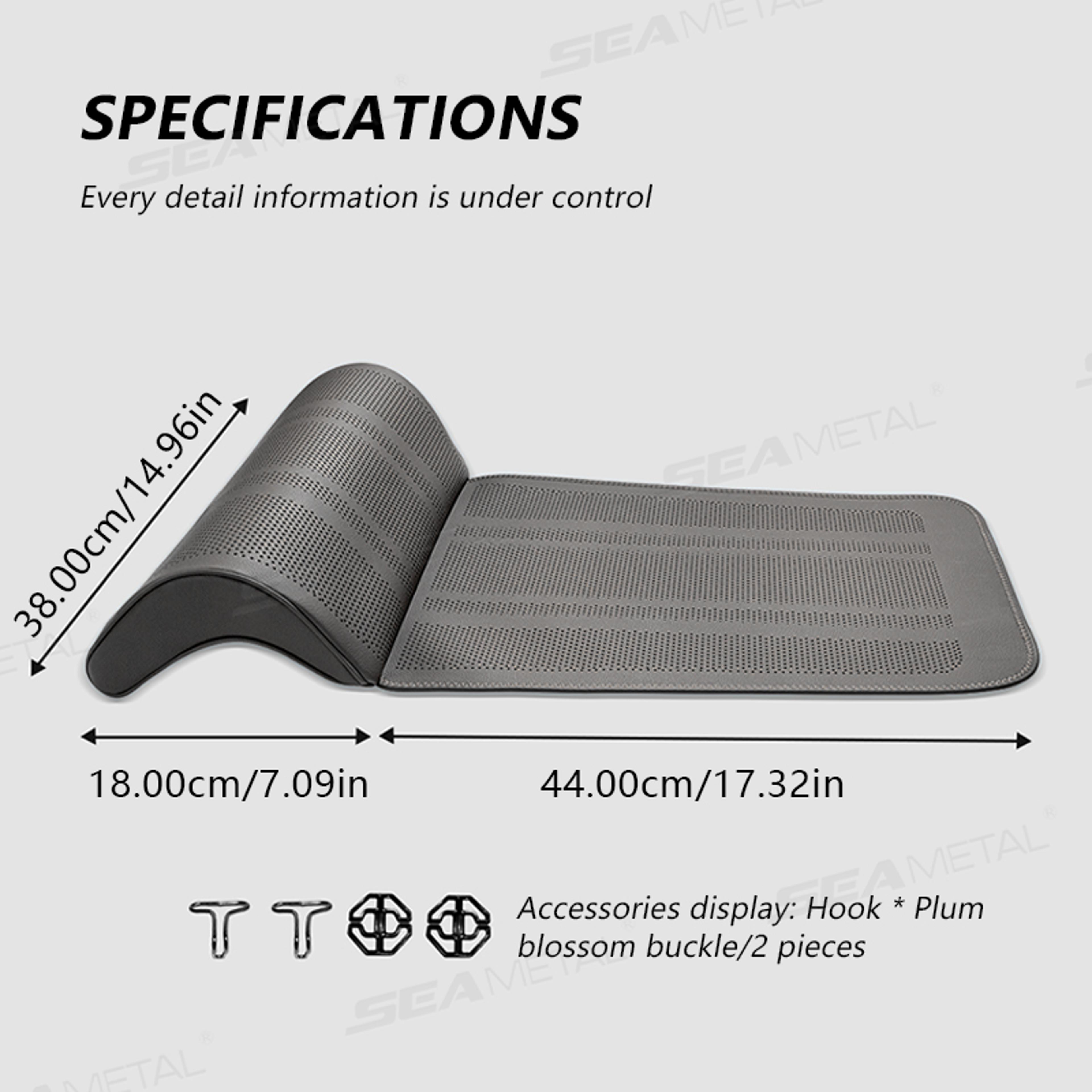 Car Seat Cushion With Extended Leg Support And Artificial Leather Seat Protector 4
