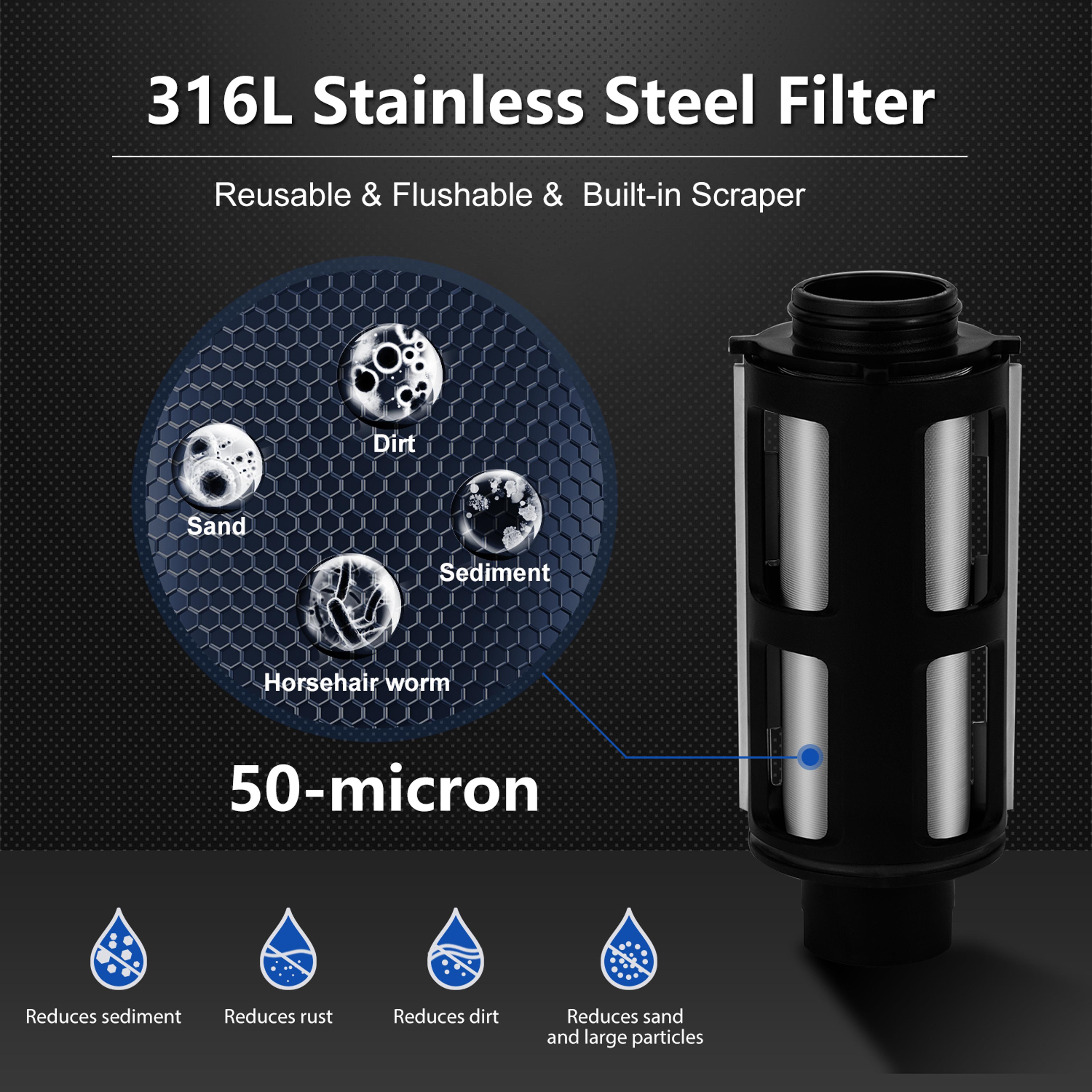 Whole House Spin Down Sediment Water Pre Filter With Stainless Steel Mesh And Backwash 2