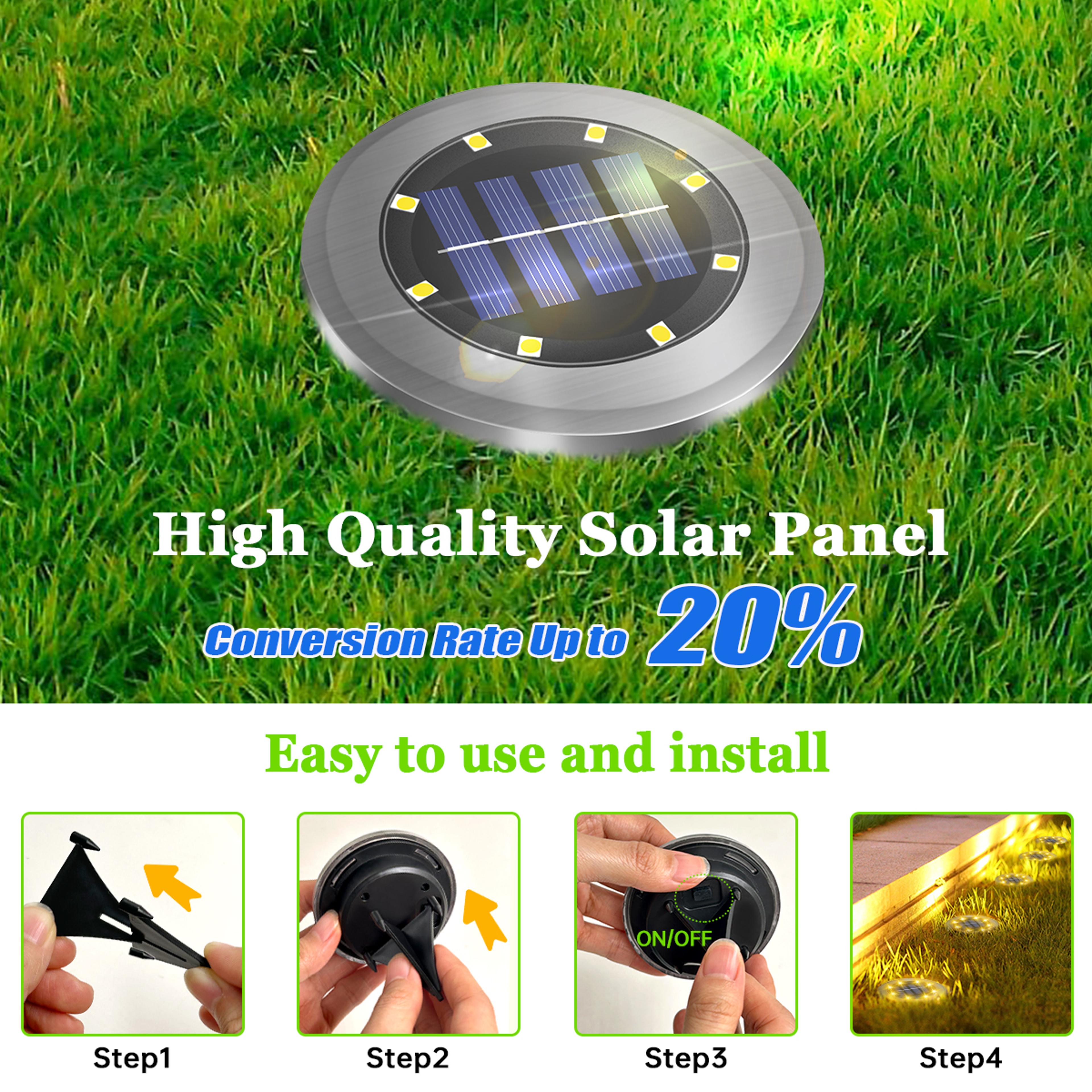 Solar Ground Lights Waterproof LED Outdoor Garden And Pathway Lighting 1