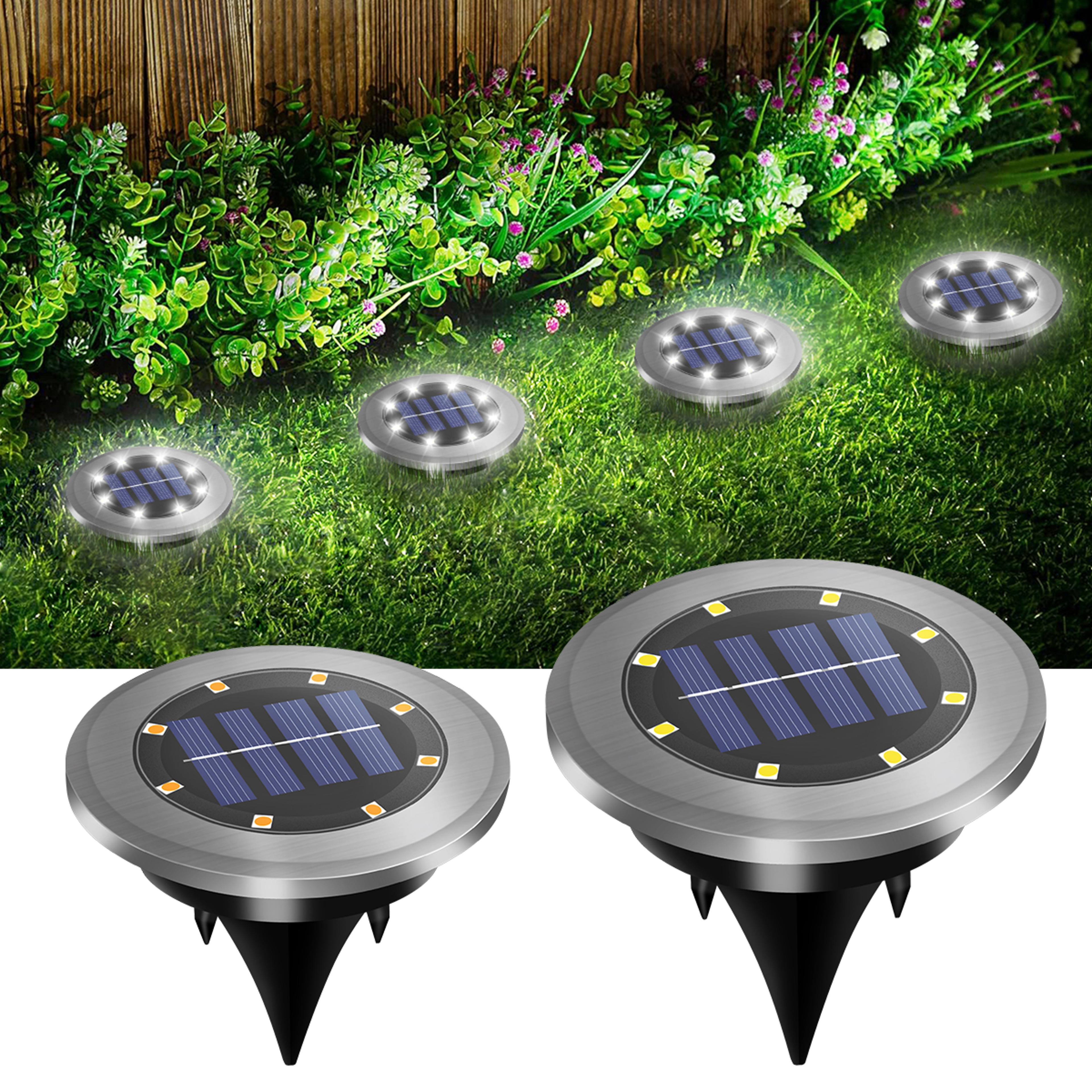 solar ground lights waterproof led outdoor garden and pathway lighting