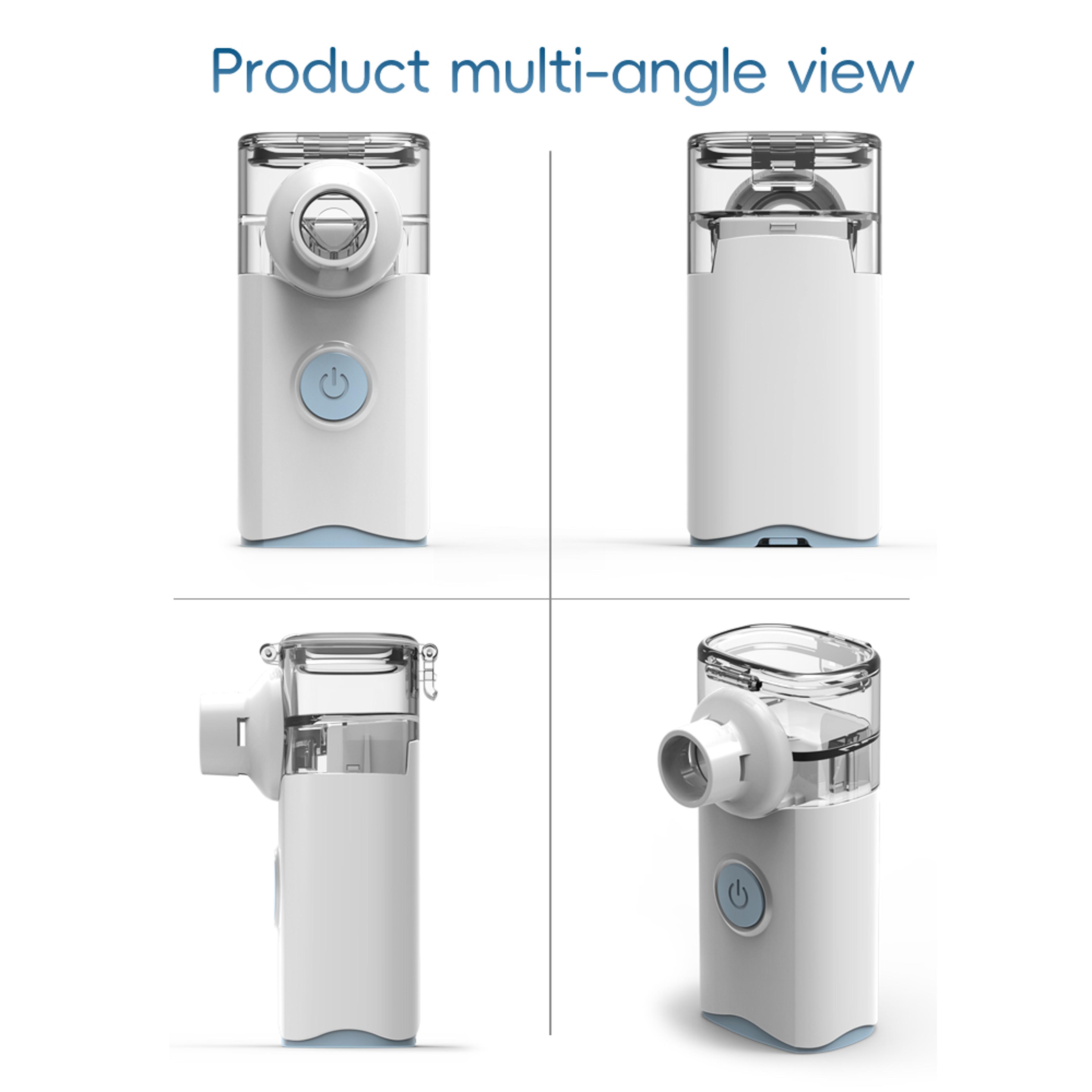 Portable Mesh Nebulizer Quiet Handheld Inhaler With Auto Clean Function For Kids And Adults 2