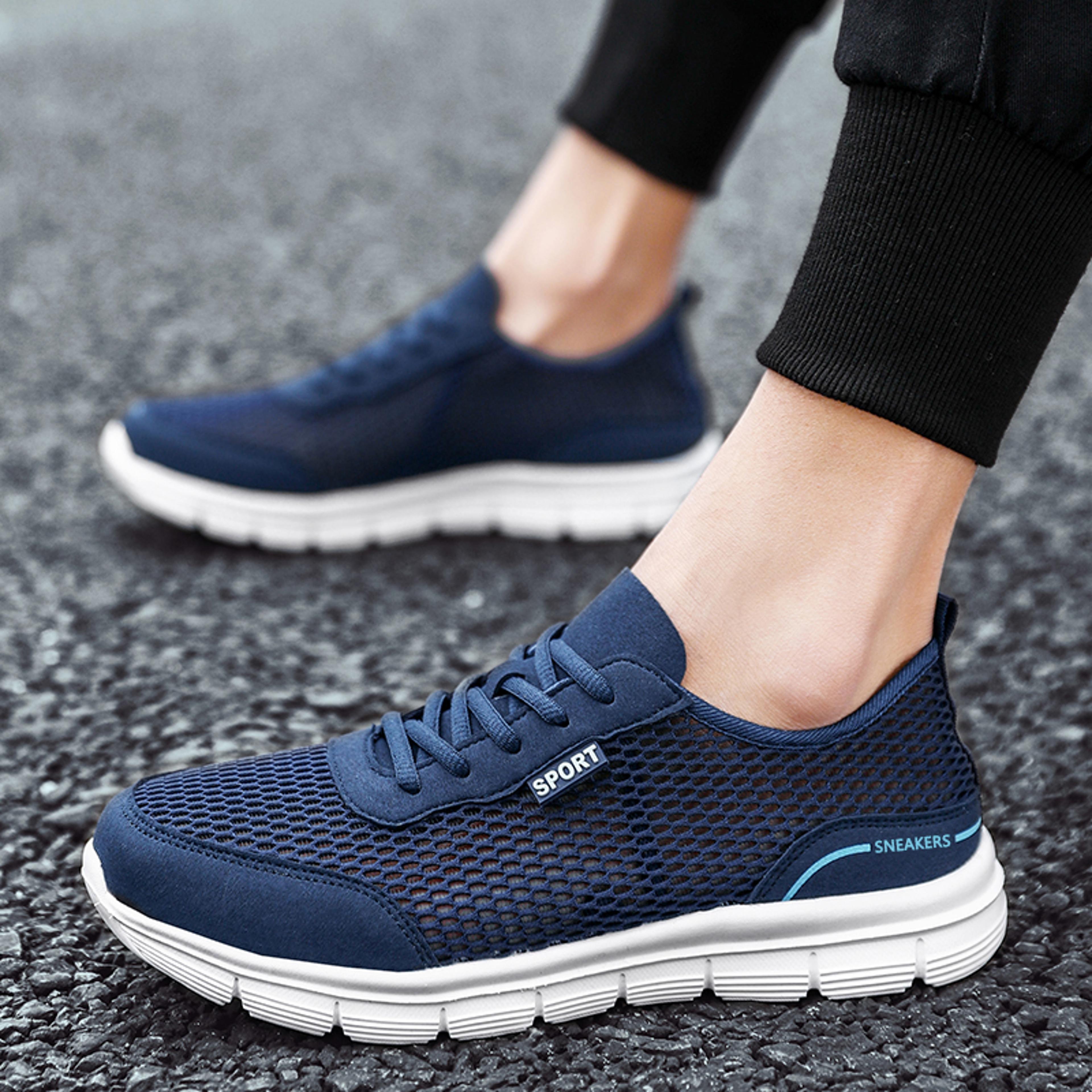 Mens Lightweight Breathable Mesh Casual Loafers With Lace Up Closure 4