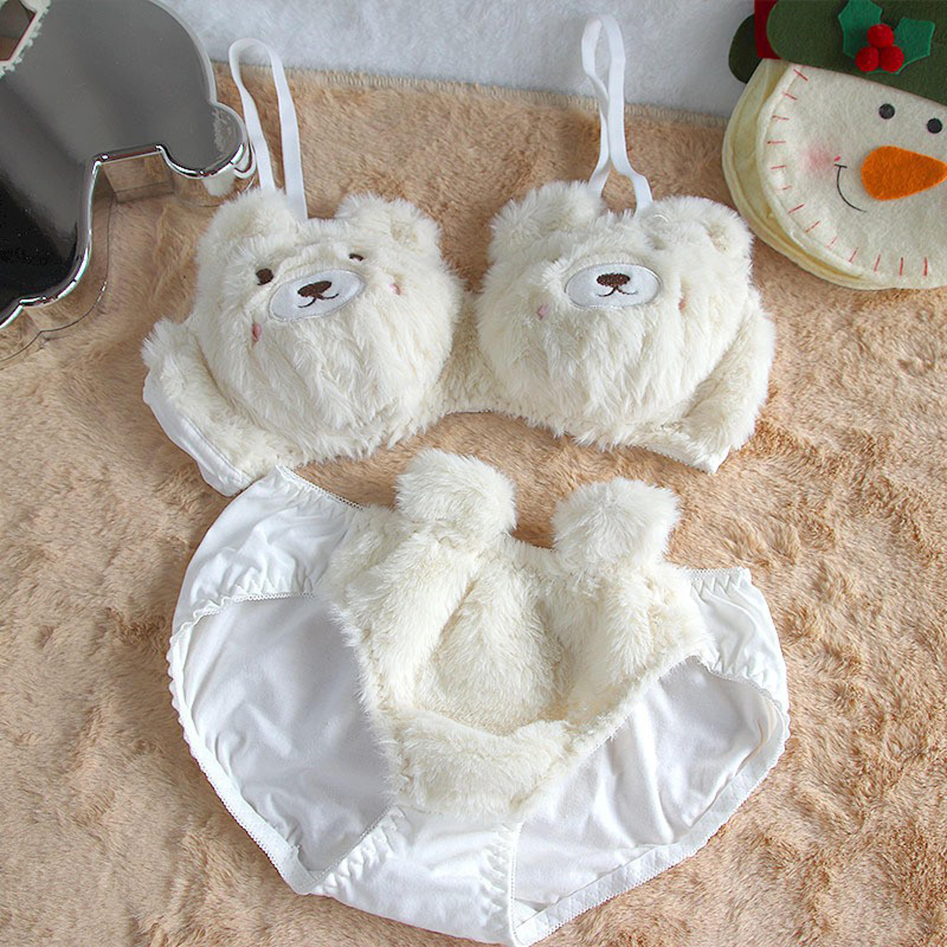 Cute Bear Seamless Bra For Women Wire Free Full Cup With Adjustable Straps 8