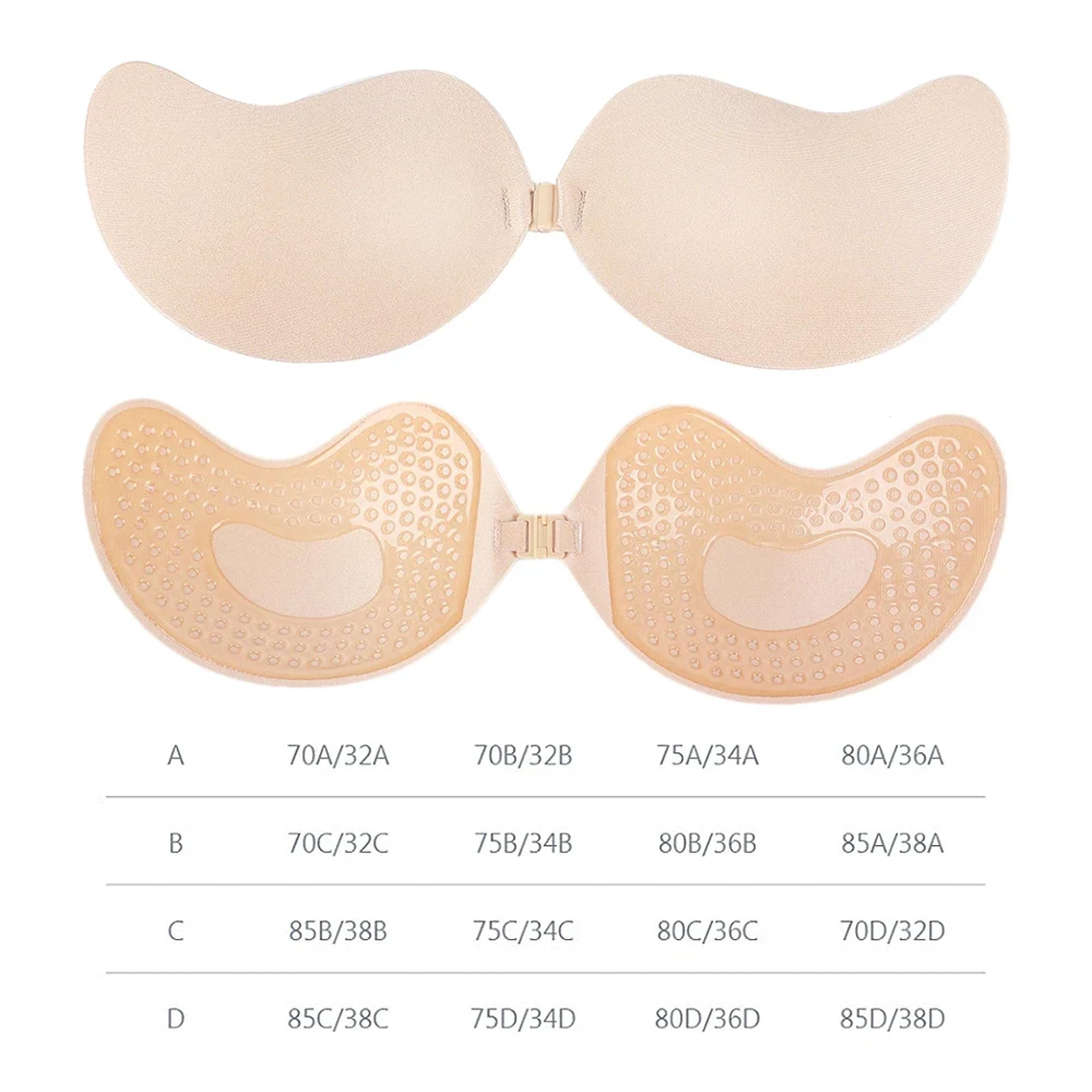 Strapless Adhesive Push Up Bra With Seamless Silicone Half Cups 5