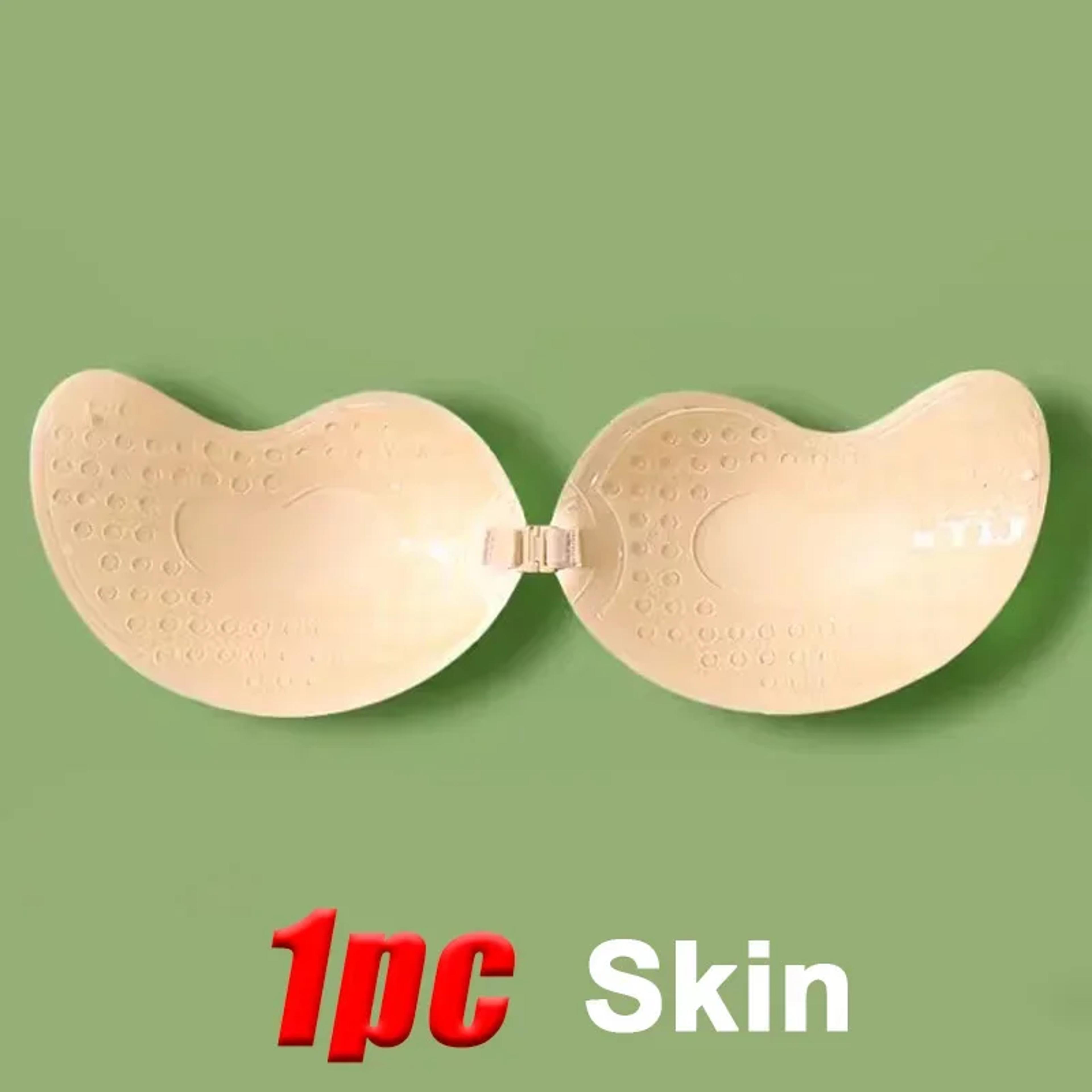 Strapless Adhesive Push Up Bra With Seamless Silicone Half Cups 7