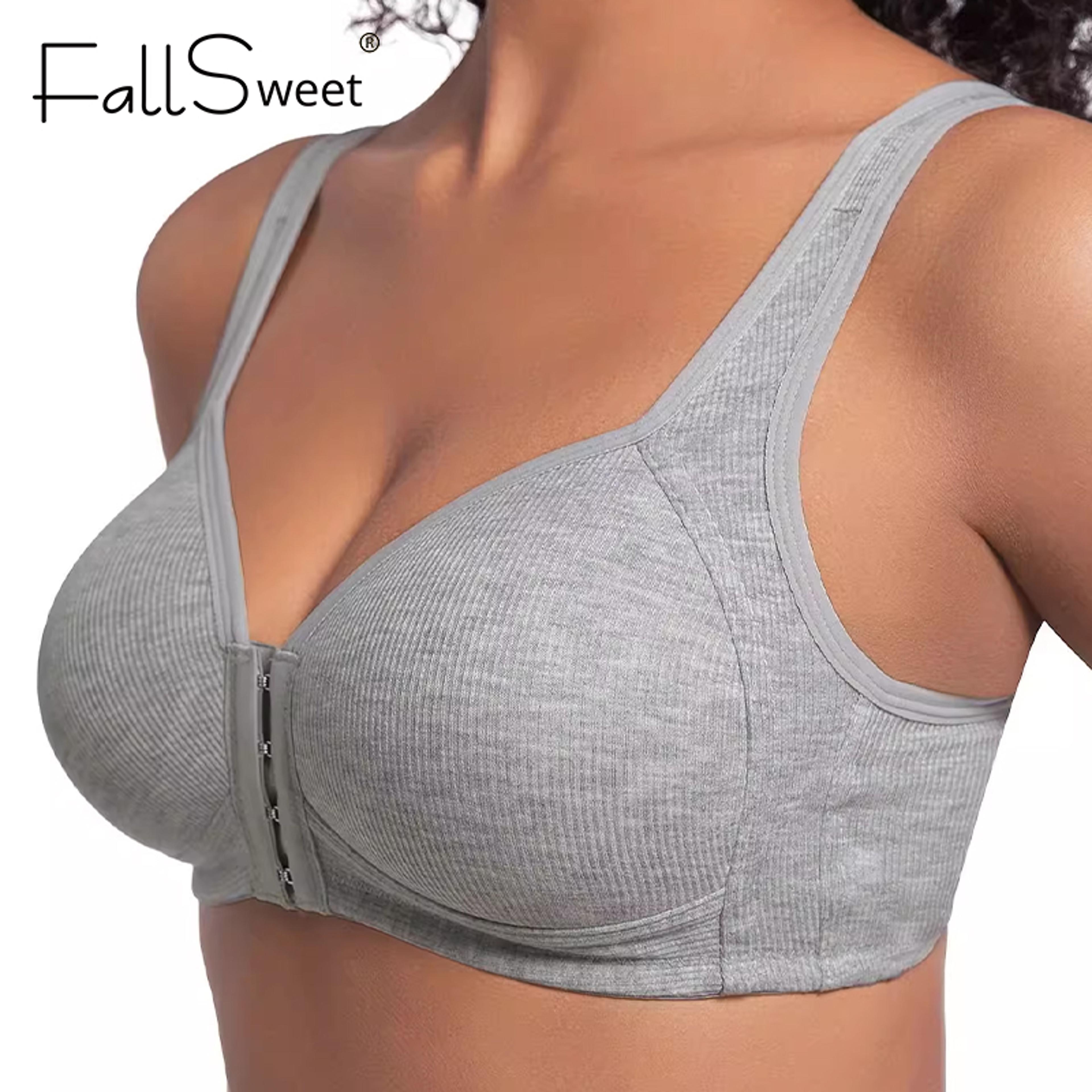 Wire Free Front Closure Bra For Women Seamless Full Coverage Push Up Design 3