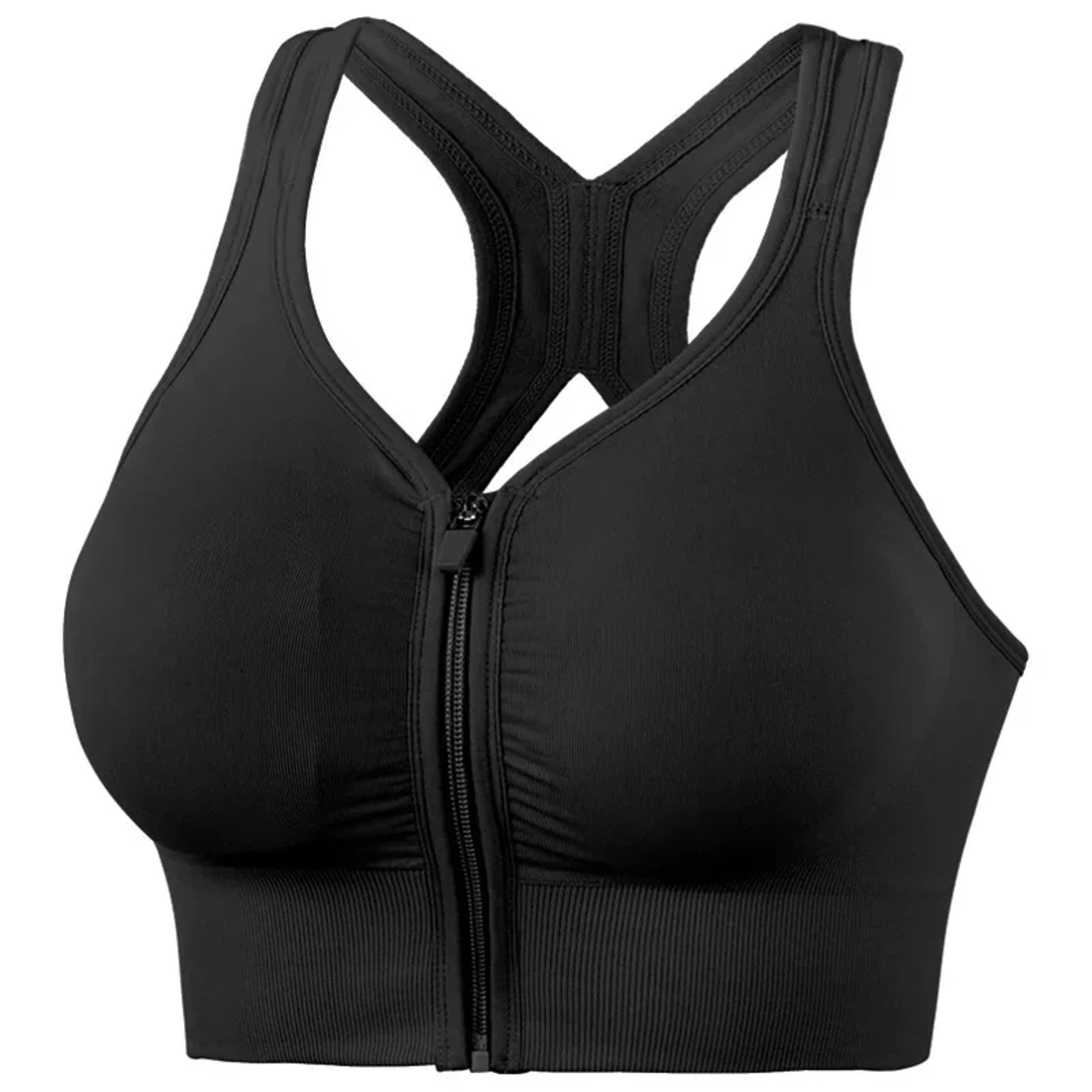 womens front zip sports bra breathable seamless running and yoga bra