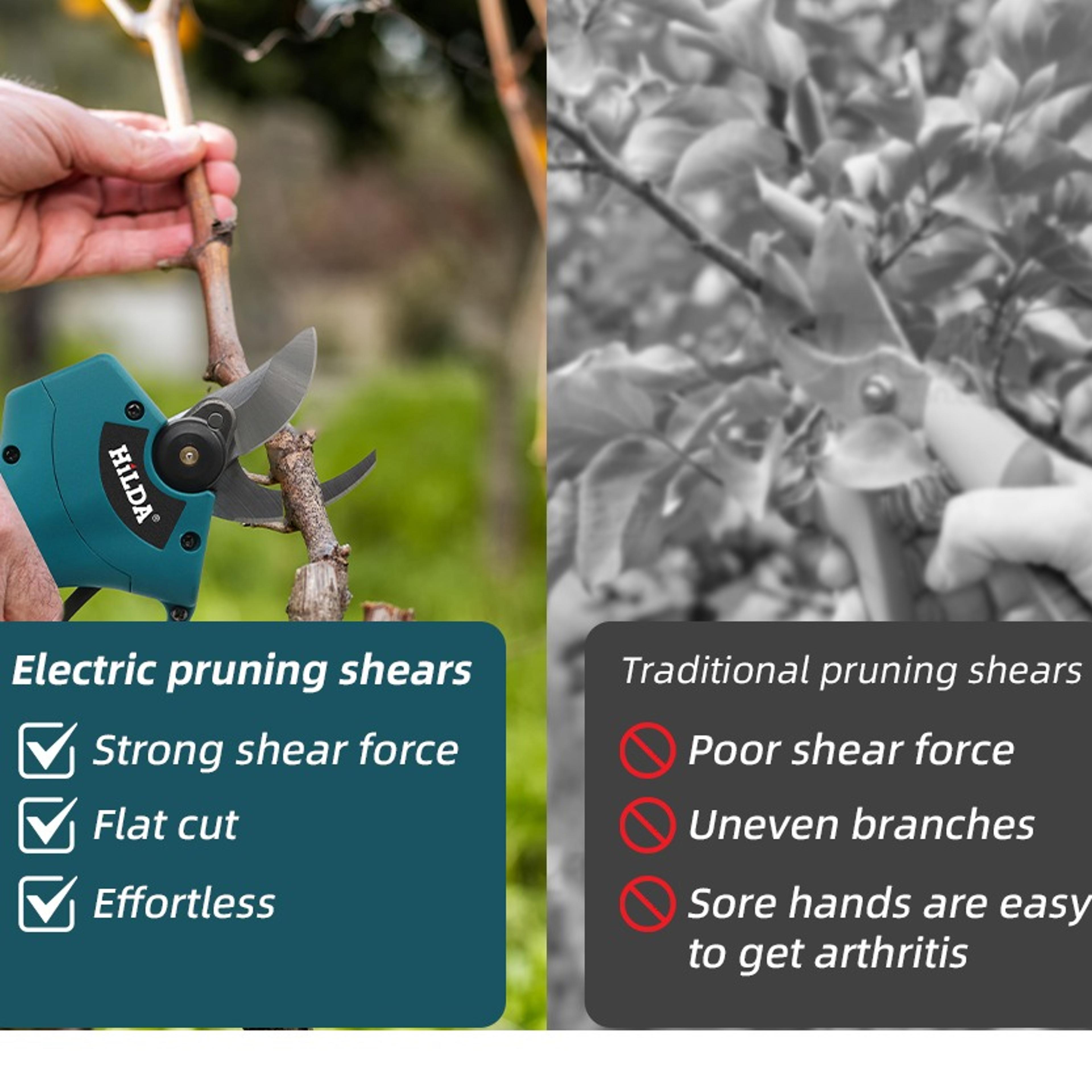 Brushless Cordless Electric Pruning Shears with Stainless Steel Blades for Makita 18V Batteriesjpg