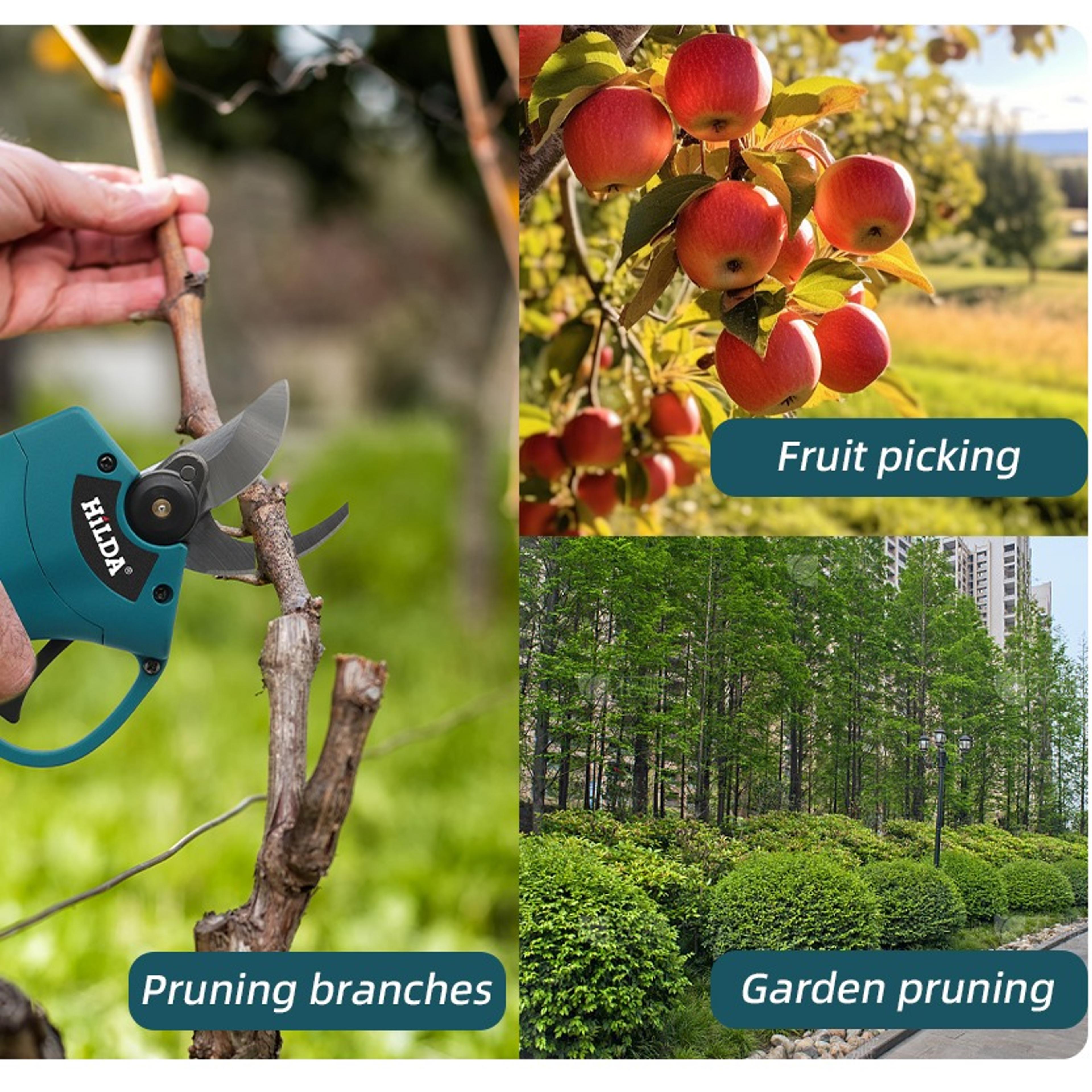 Brushless Cordless Electric Pruning Shears with Stainless Steel Blades for Makita 18V Batteriesjpg
