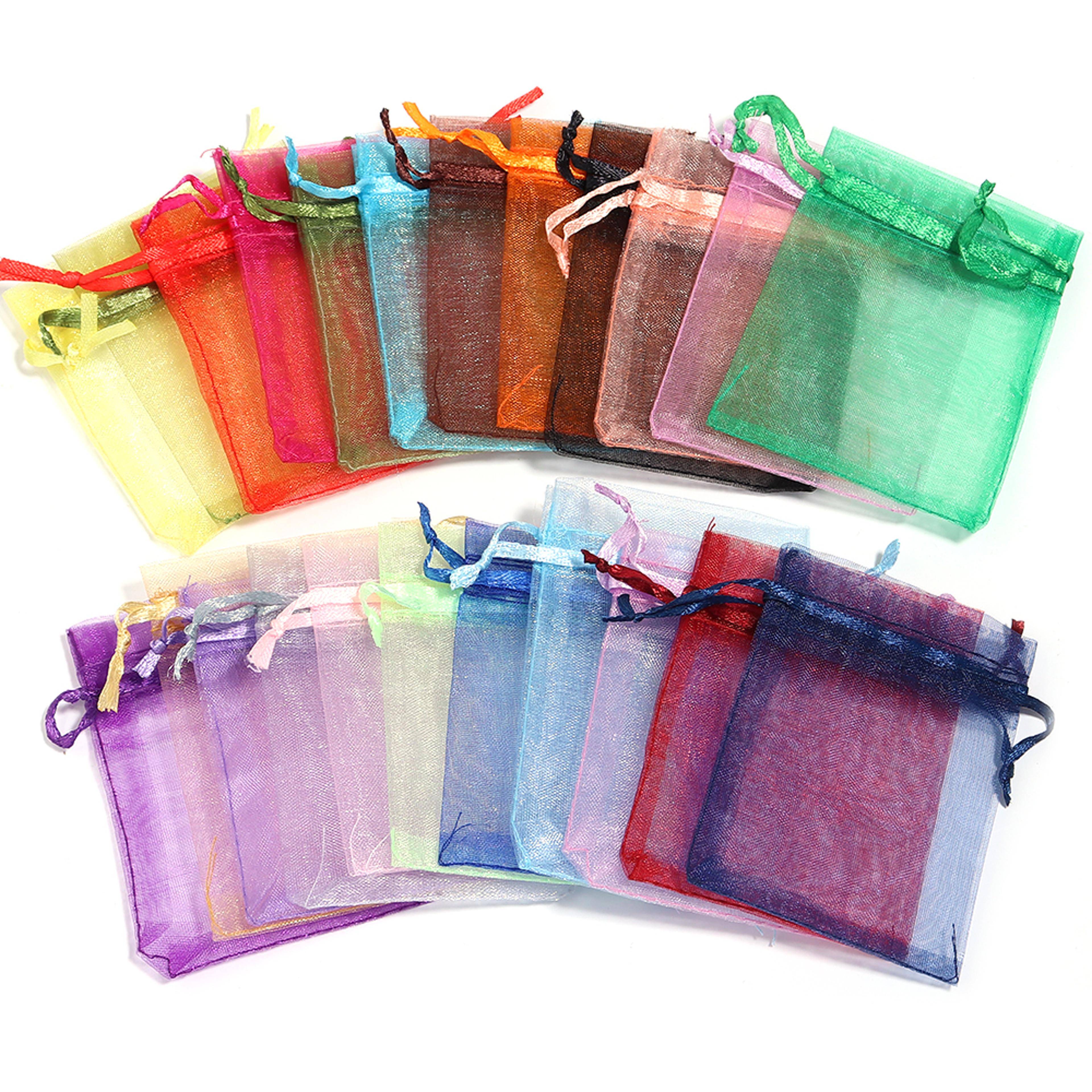 organza drawstring gift bags ten pack jewelry pouches for weddings and party favors