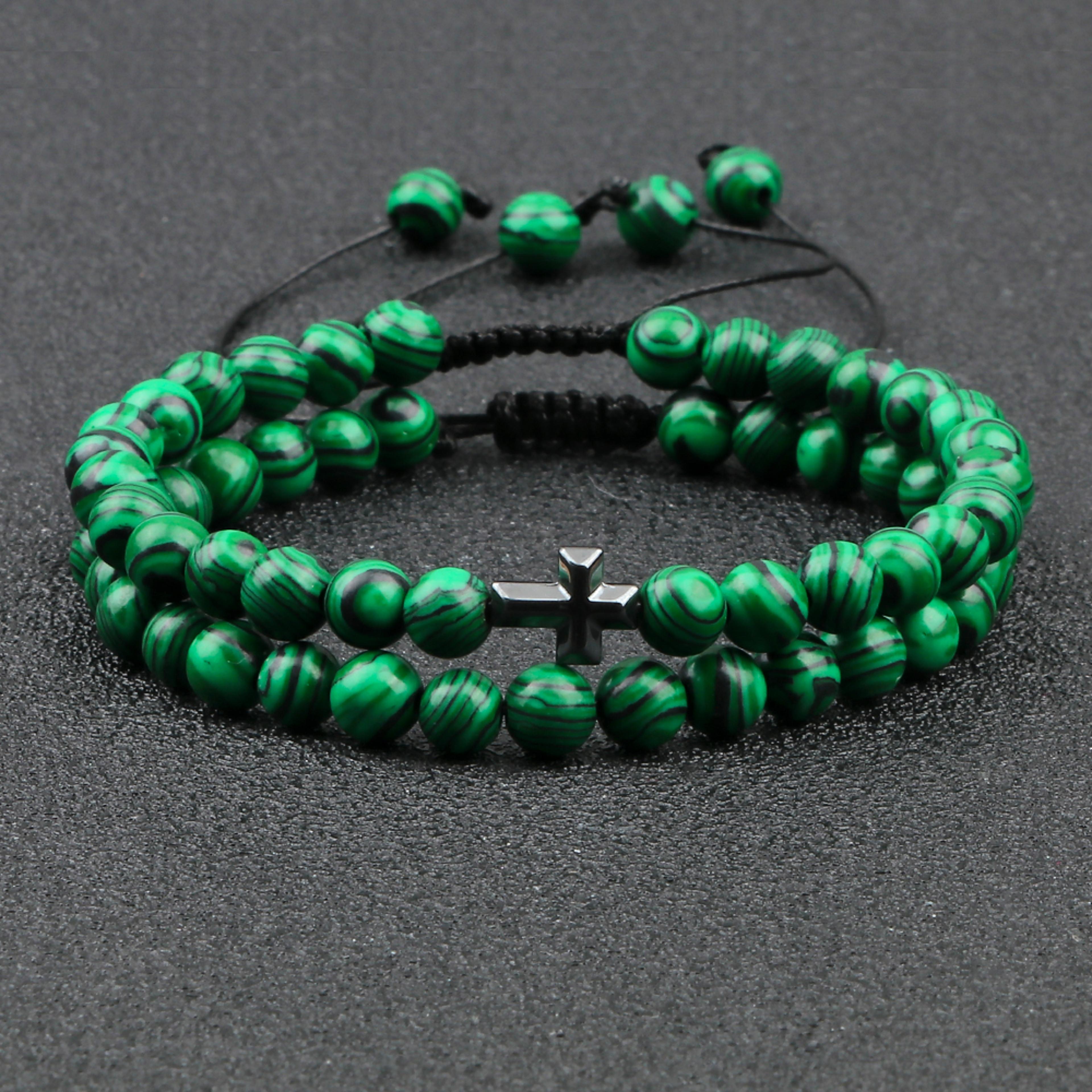 Couples Distance Bead Bracelet With Natural Stone And Adjustable Fit 2