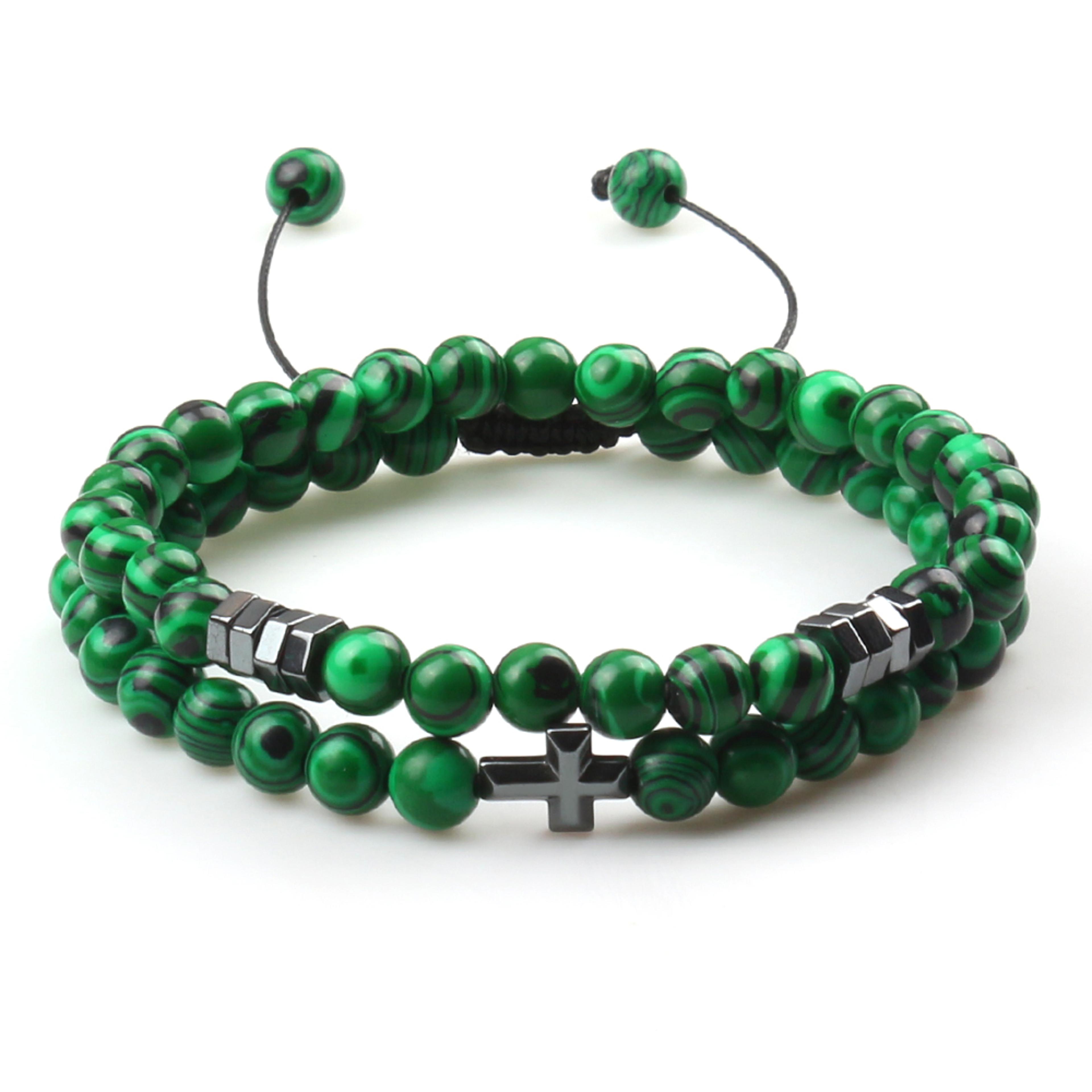 Couples Distance Bead Bracelet With Natural Stone And Adjustable Fit 11