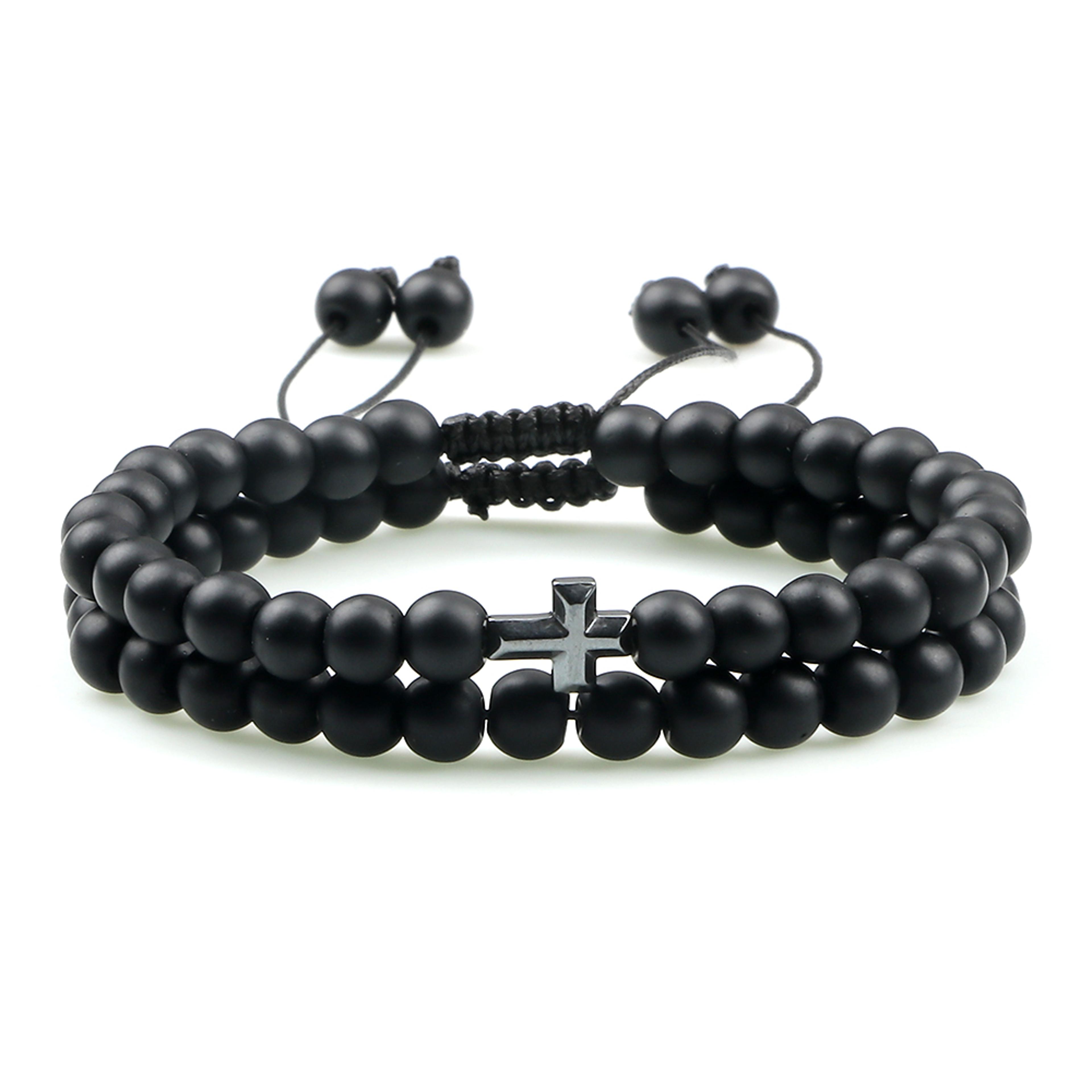 Couples Distance Bead Bracelet With Natural Stone And Adjustable Fit 12