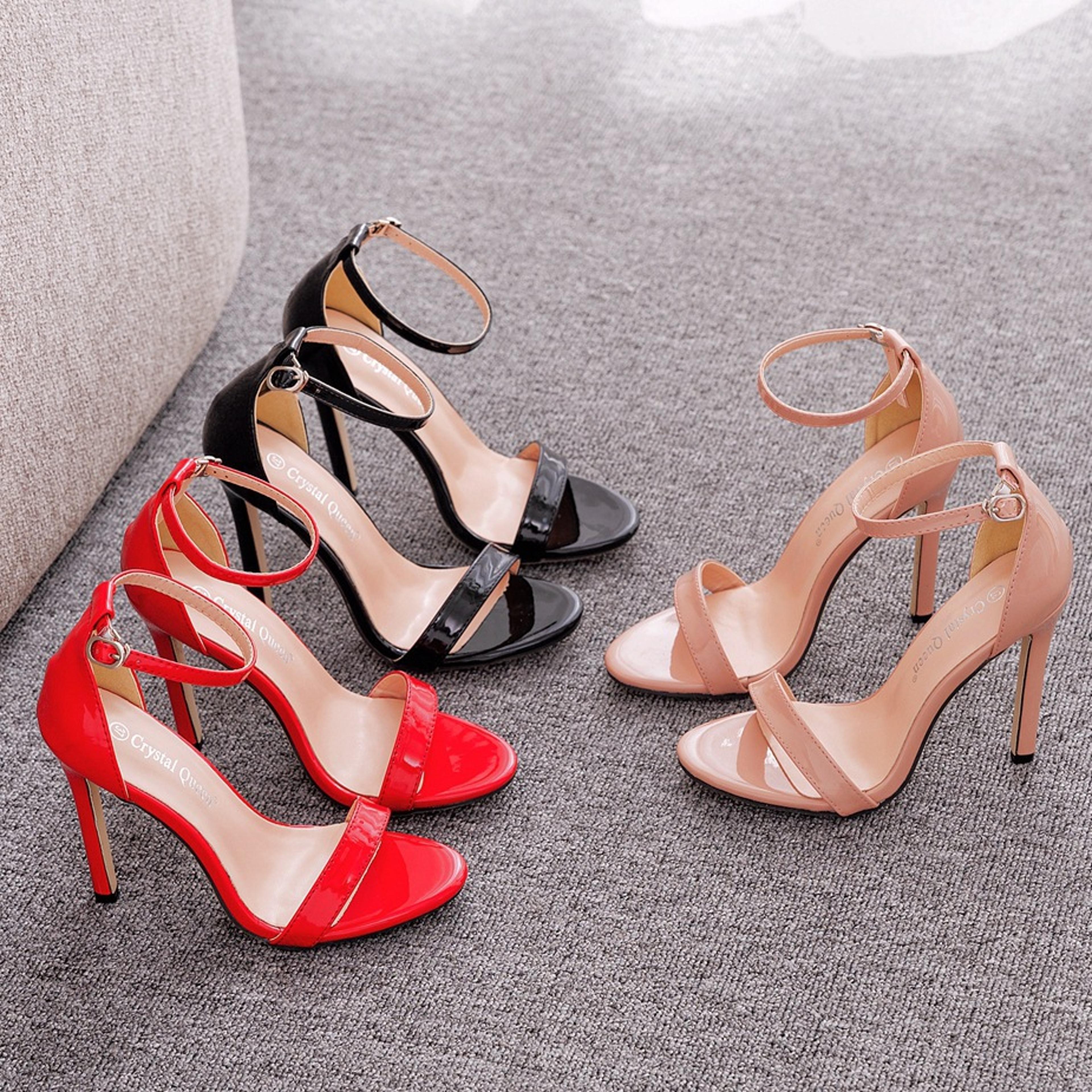 Womens High Heel Sandals With Buckle Strap For Weddings And Parties 3
