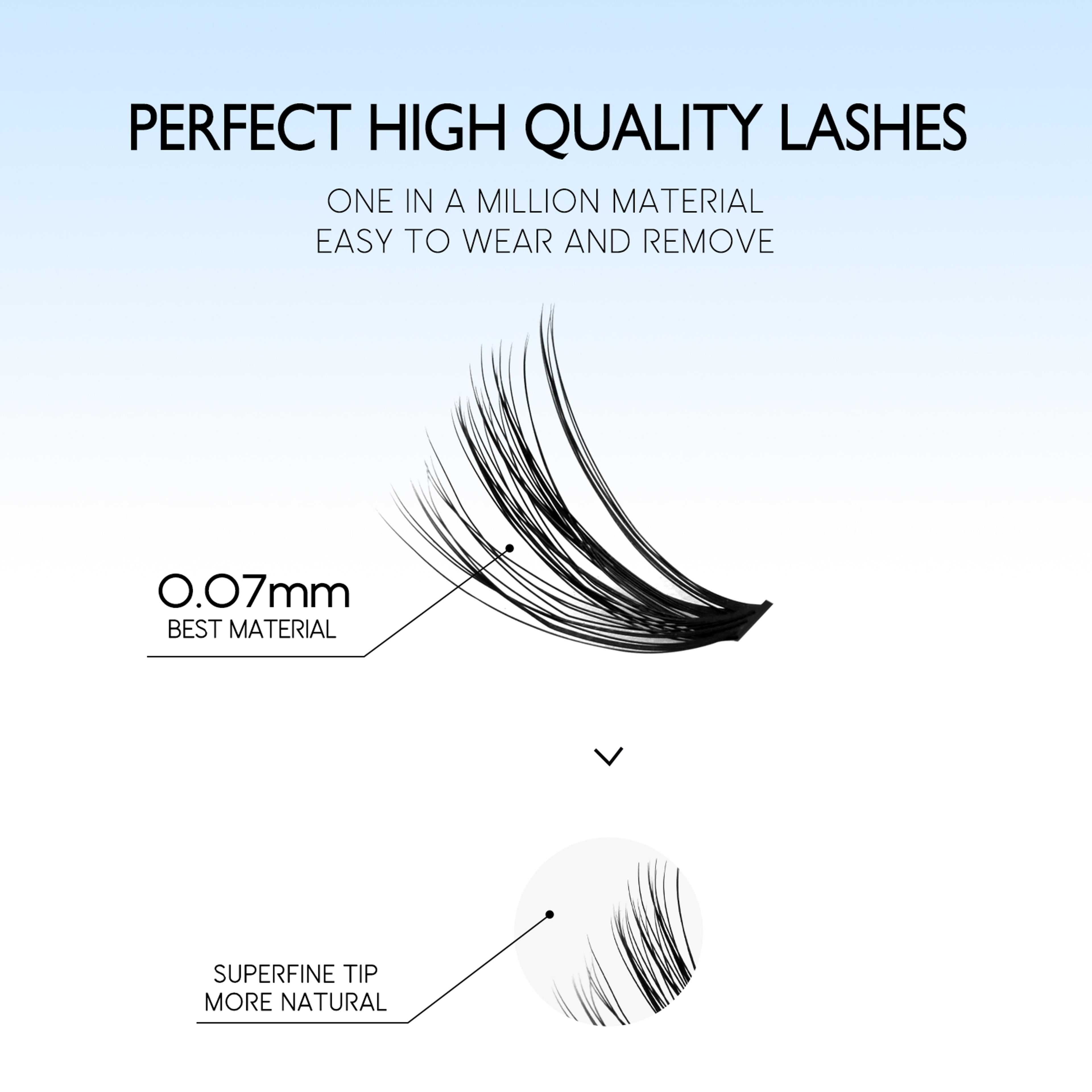 GROINNEYA DIY Lash Extension Kit Cluster Lashes With Bond  Seal For SalonQuality At Home 1