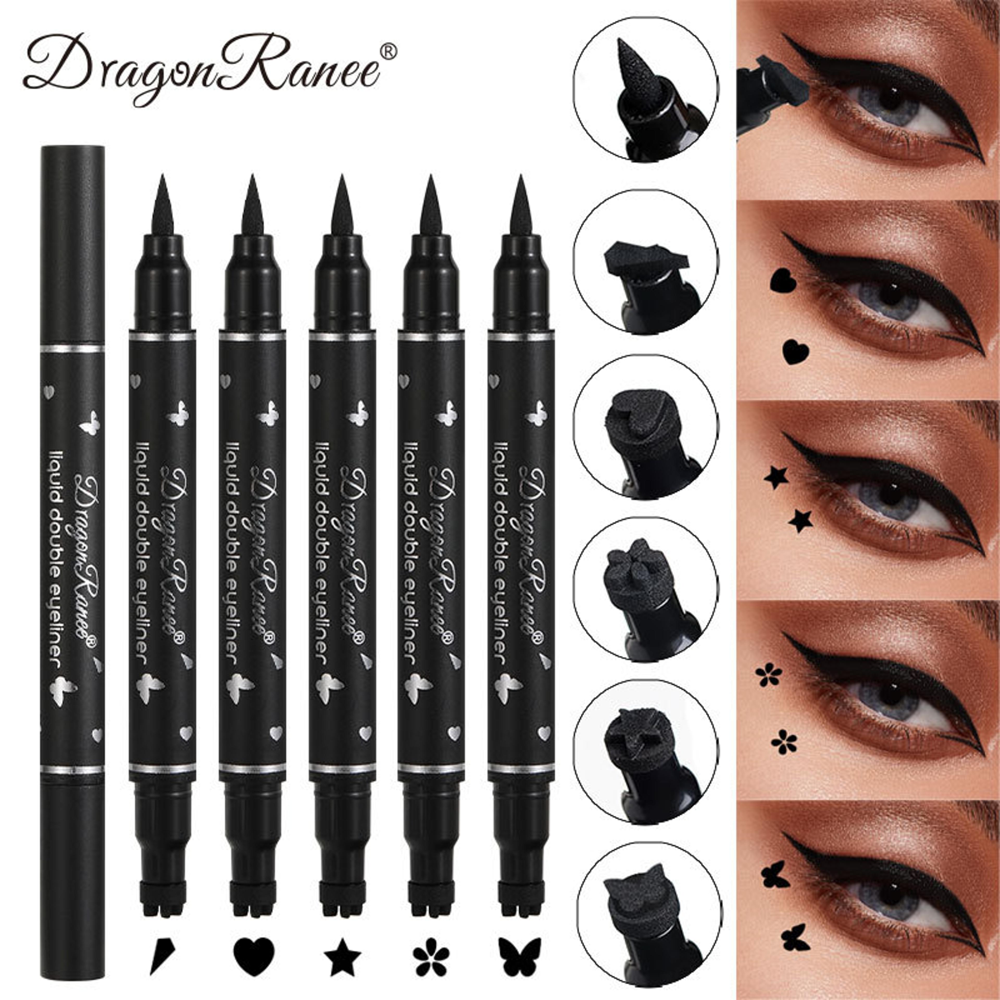 double head star seal eyeliner, waterproof non-smudging liquid pen, novice heart plum stamp, tail precision