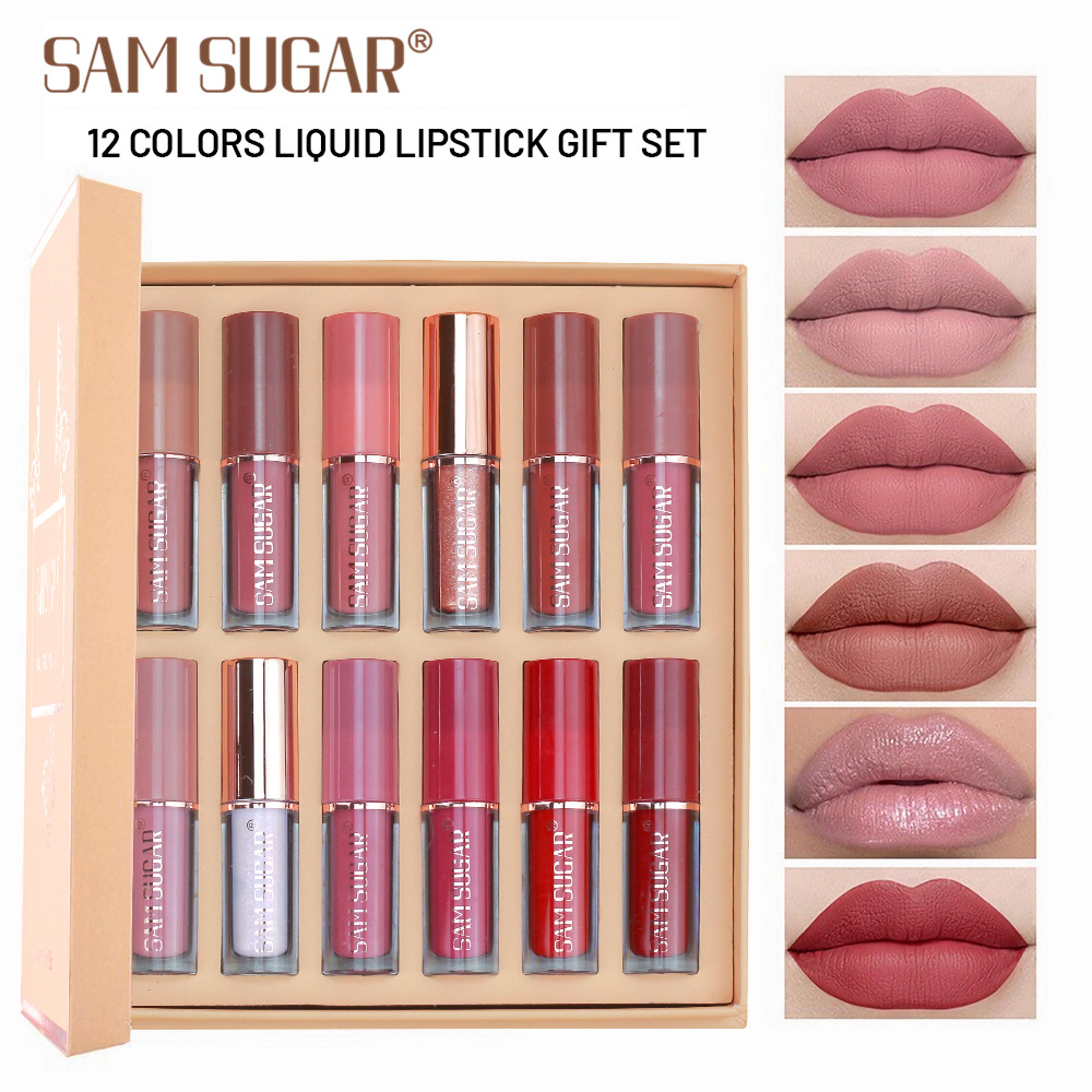 multicolor book lip gloss set, matte velvet finish, long lasting waterproof lip gloss, non stick formula, lipstick kit
