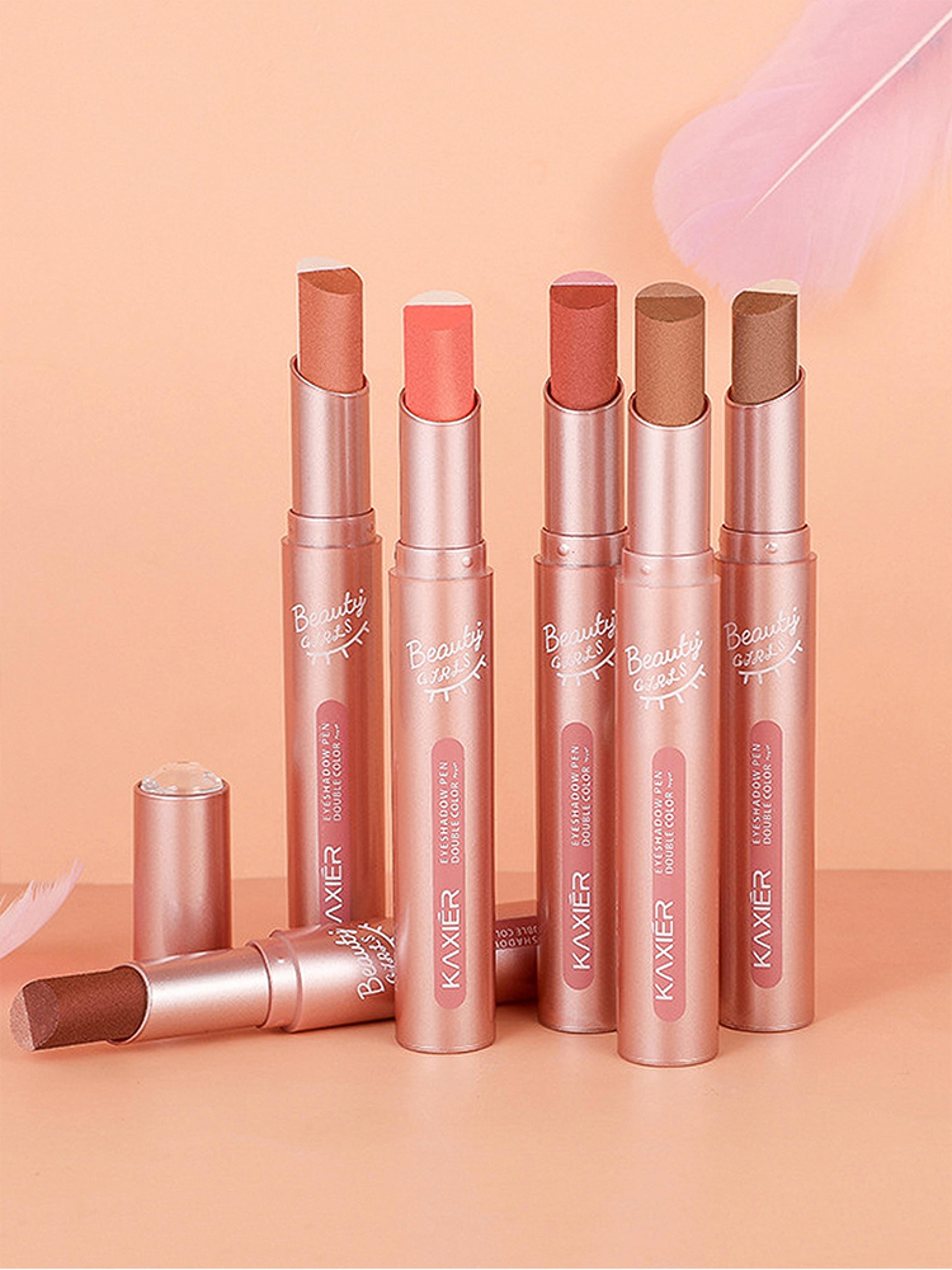 Waterproof Gradient Eyeshadow Stick TwoColor Pen Sweatproof Pearlescent Fine Shine Smudge Free Long 2