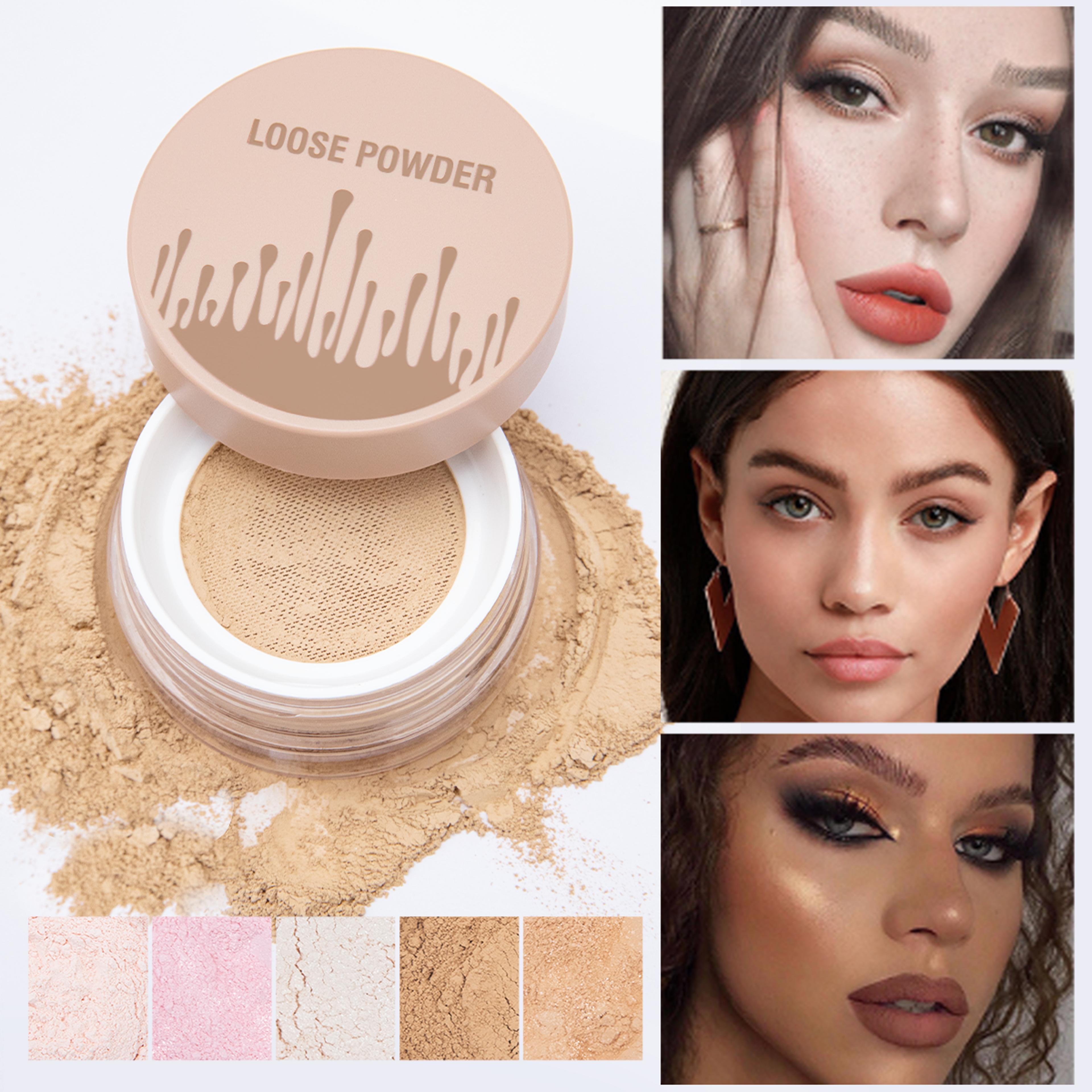 loose powder can reduce pores and fine lines, with a long lasting matte effect, natural facial makeup powder, fine blend