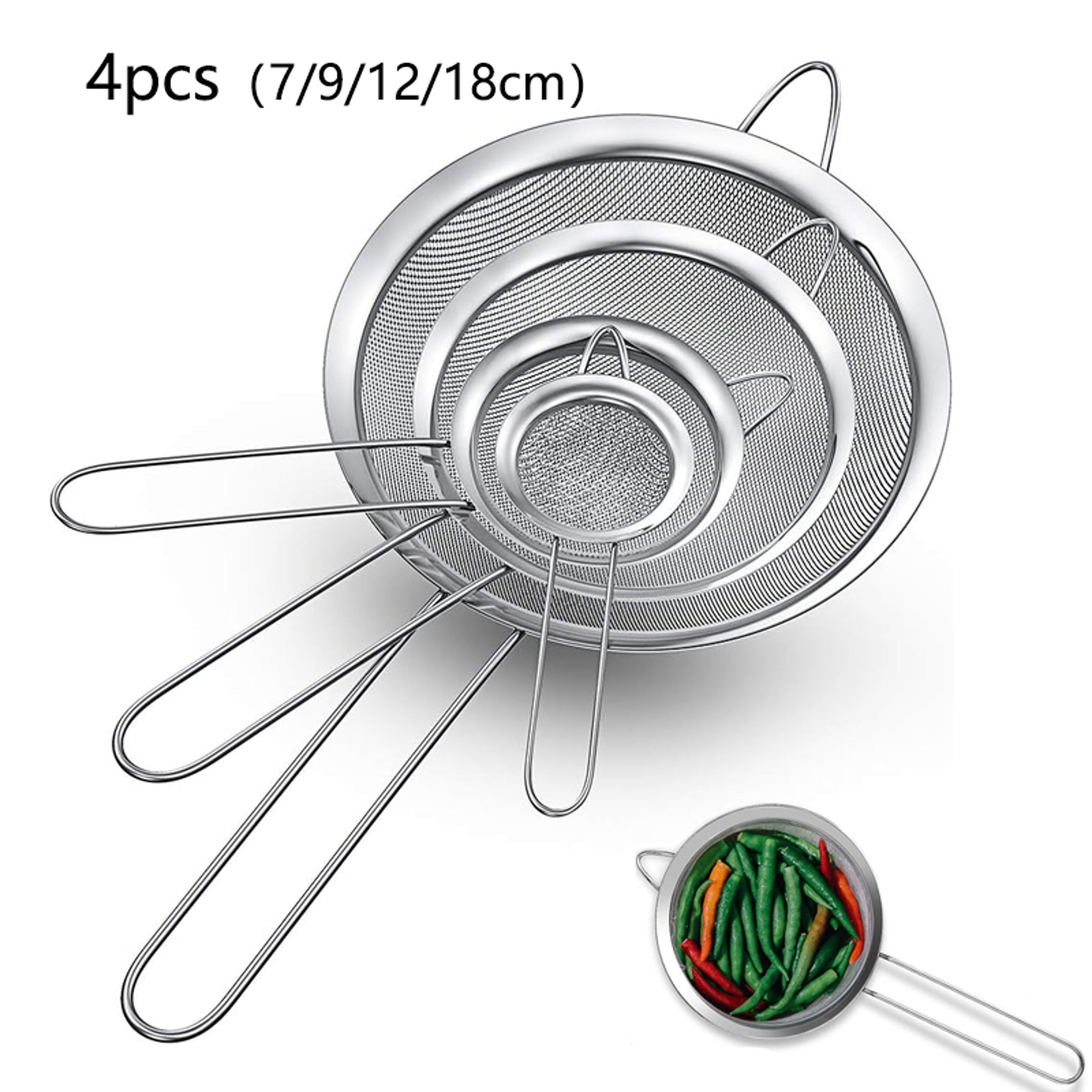 Stainless Steel Oil Strainer With Fine Wire Mesh Essential Baking  Frying Kitchen Tool 11