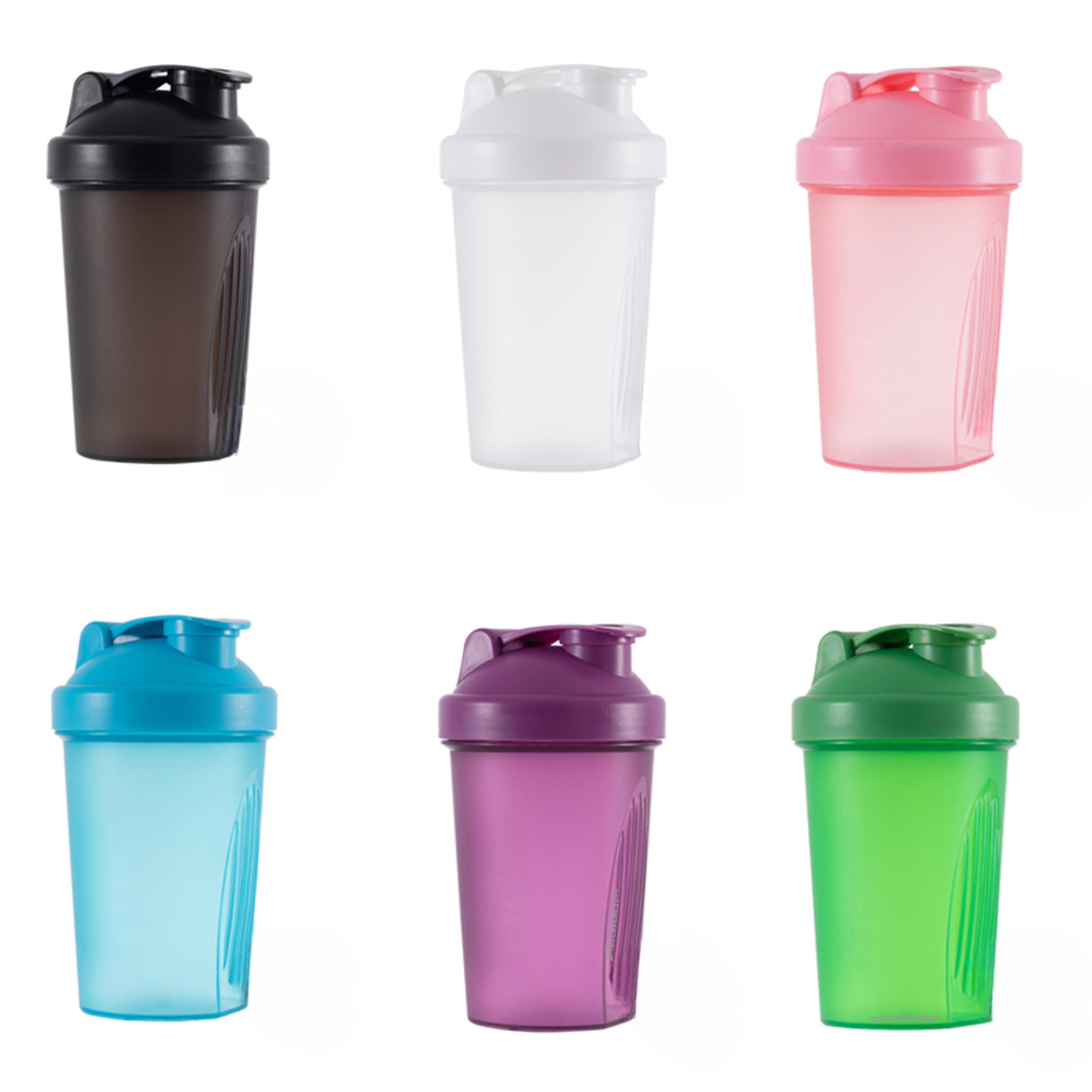 bpa free shaker bottle with stainless steel ball leakproof protein shaker for gym,workout & sports mixes powder smoothly