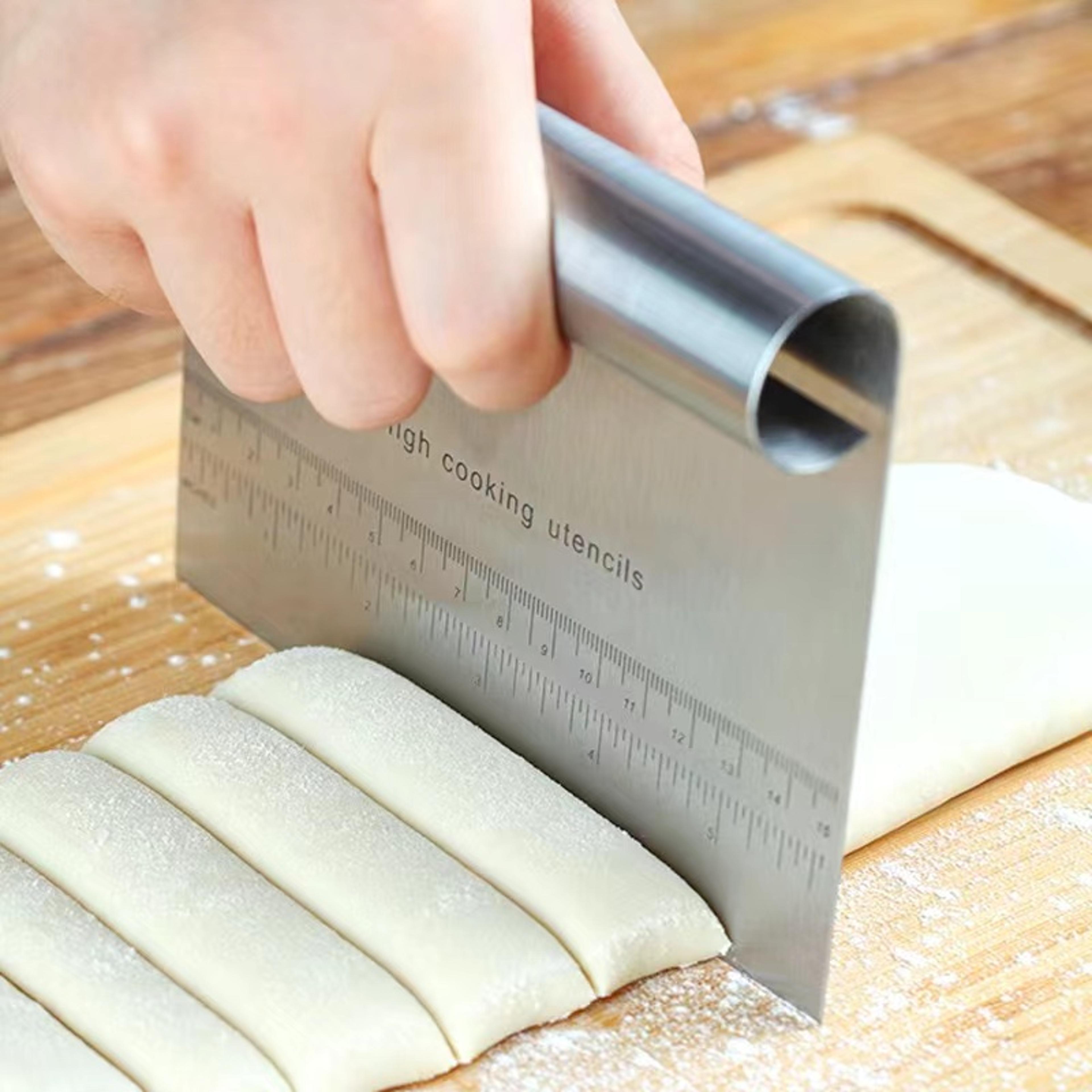 Premium Stainless Steel Dough Cutter  Scraper MultiFunction Kitchen Tool For Dough Pizza Vegetables 0