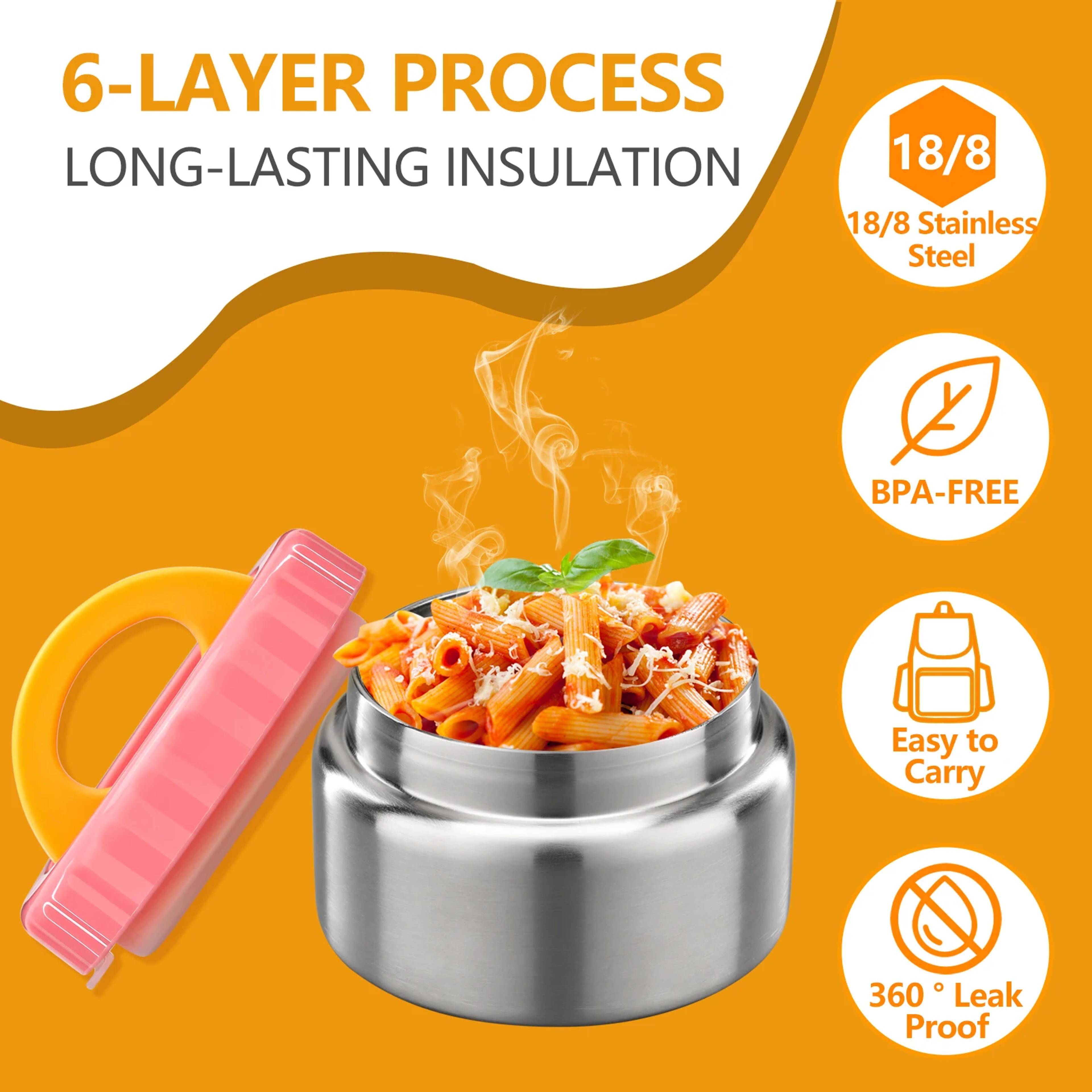 Soup Thermo Wide Mouth Vacuum Insulated Food Jar Leak Proof Stainless Steel Kids Lunch Container Fo 3