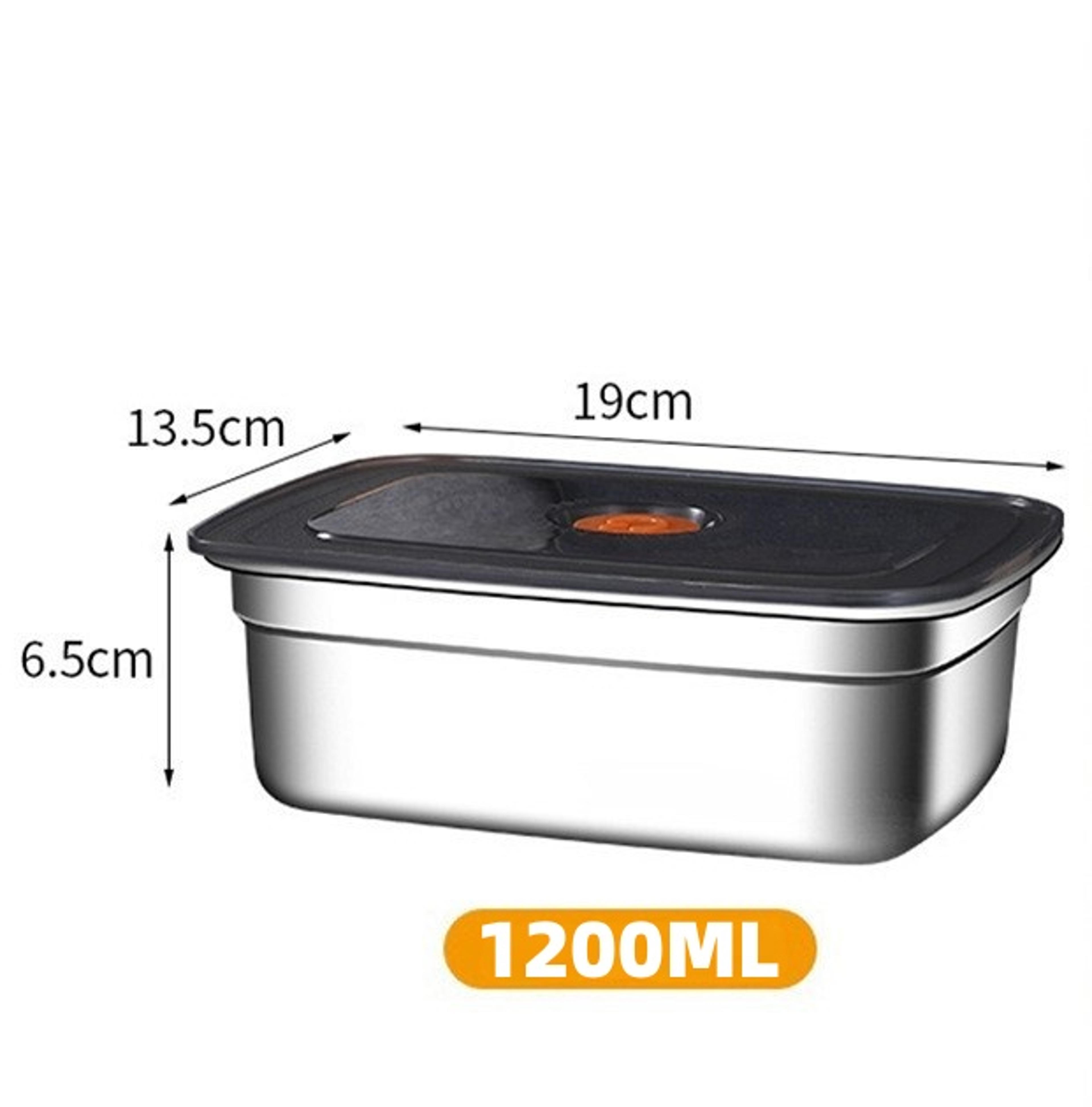 Stainless Steel Crisper Lunch Box Sealed Leakproof Bento Box Refrigerator Freezer Storage Box For C