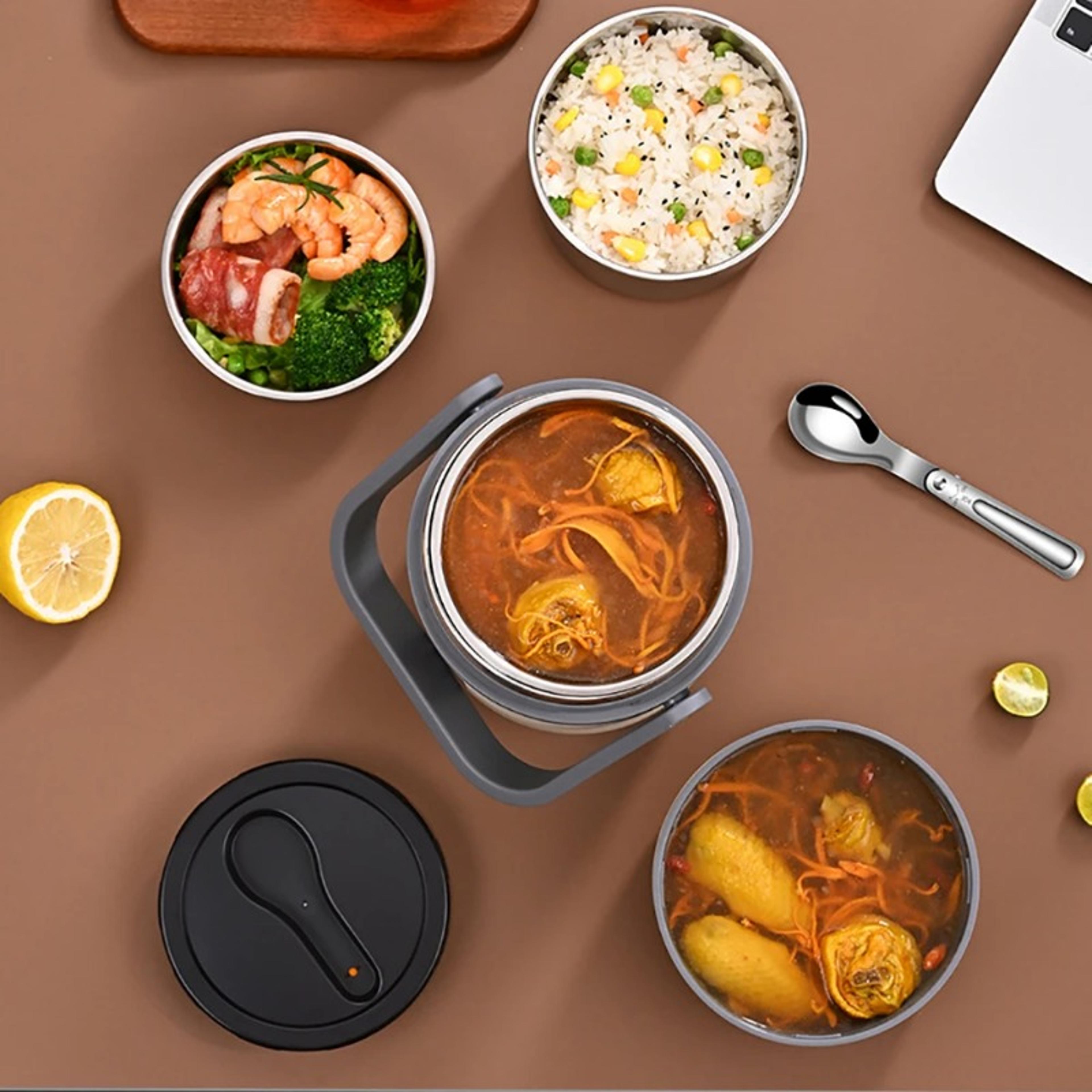 USB Electric Heated Lunch Box Stainless Steel Food Warmer Bento Thermal Boxes For Office School Lun 5