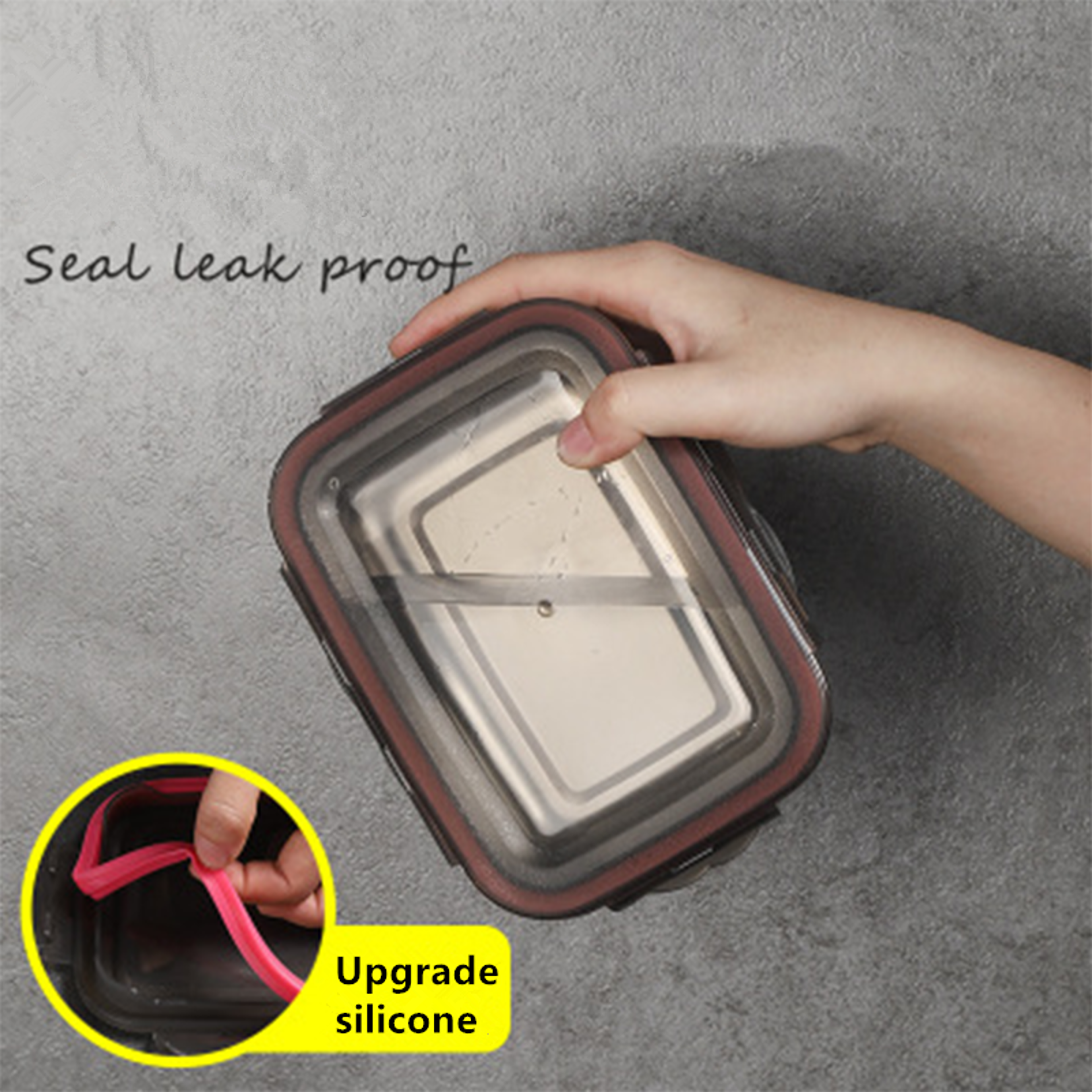 Stainless Steel Bento Box Leakproof Food Storage Lunch Box Microwave Heating Travel Pickle Box For  2