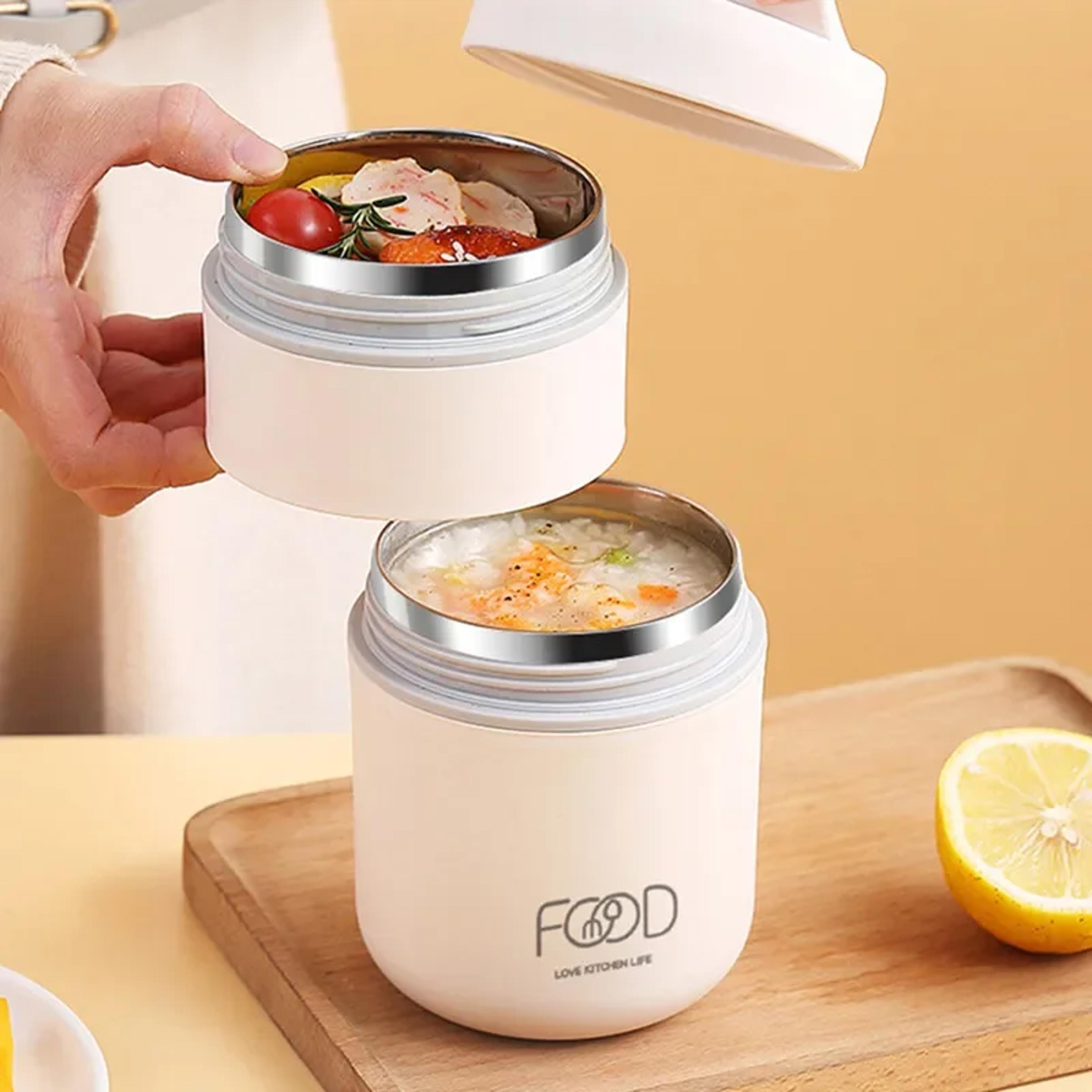 Portable Thermal Insulation Lunch Box Stainless Steel Bento Box Adult Lunch Box Set Vacuum Thermal  2