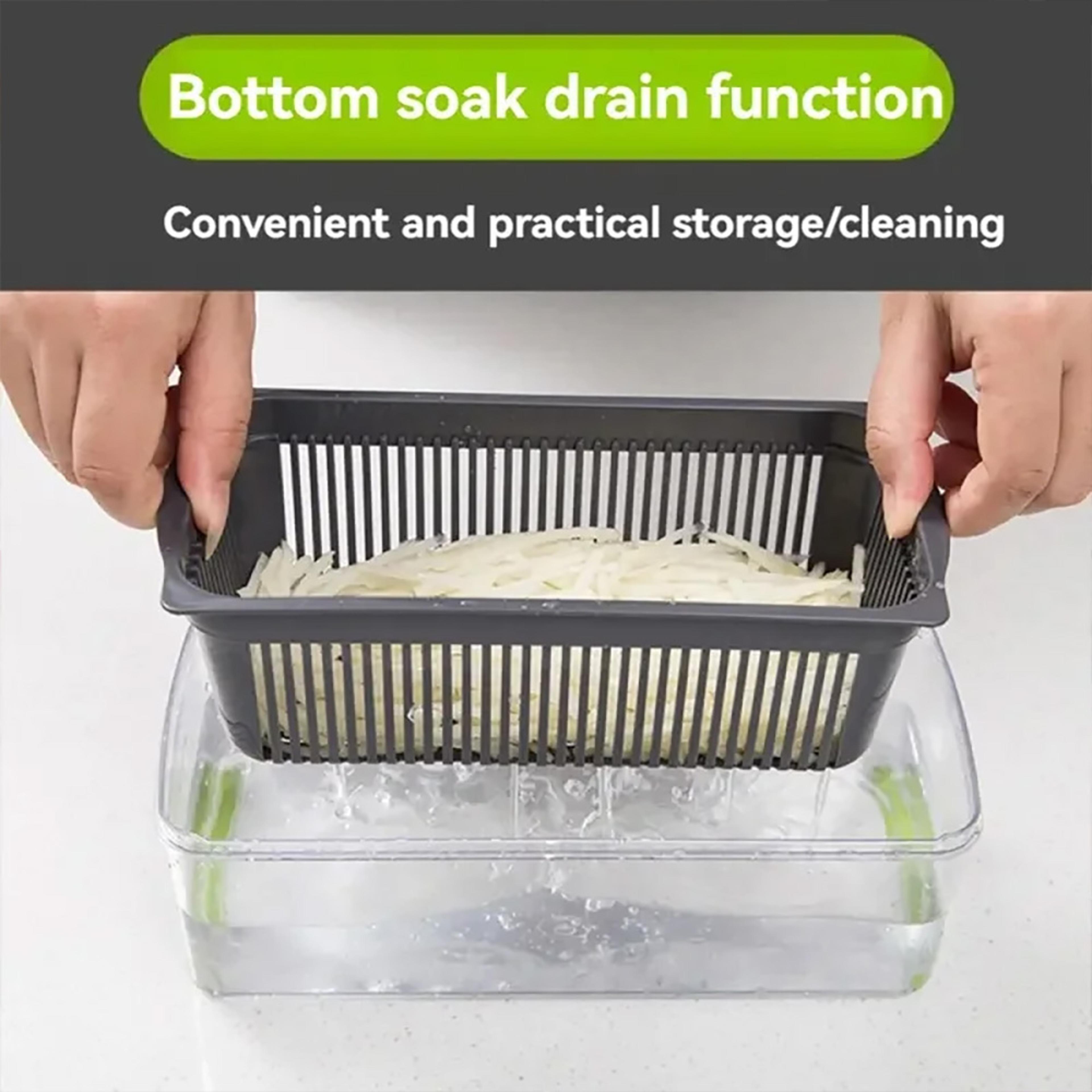 Multifunctional Vegetable Chopper Handle Food Grater Egg Liquid Separator Peeler Vegetable Slicer D 2