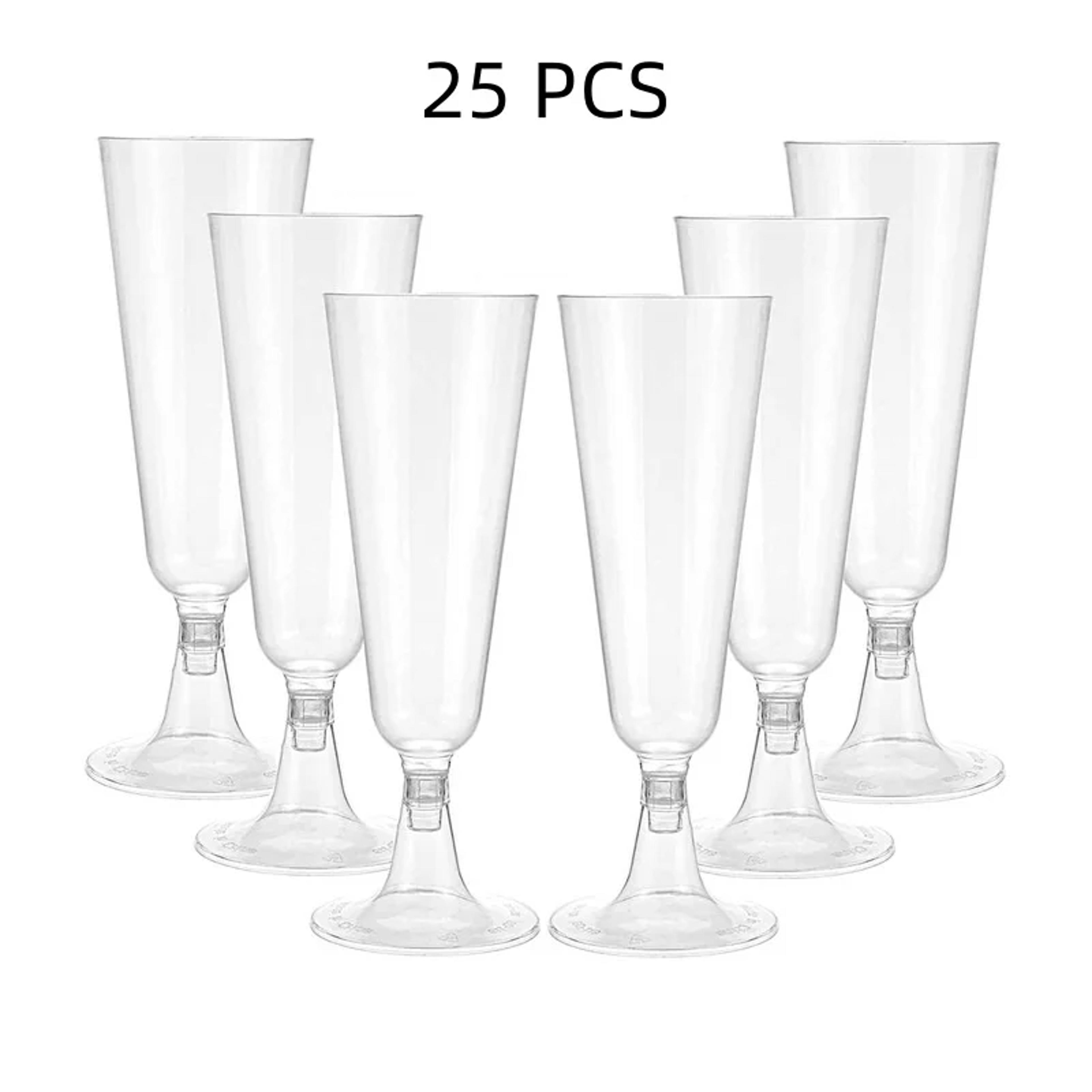 Champagne Glasses Disposable Cocktail Glasses Plastic Red Wine Glasses Tall Glasses Gold Powder Mar 8