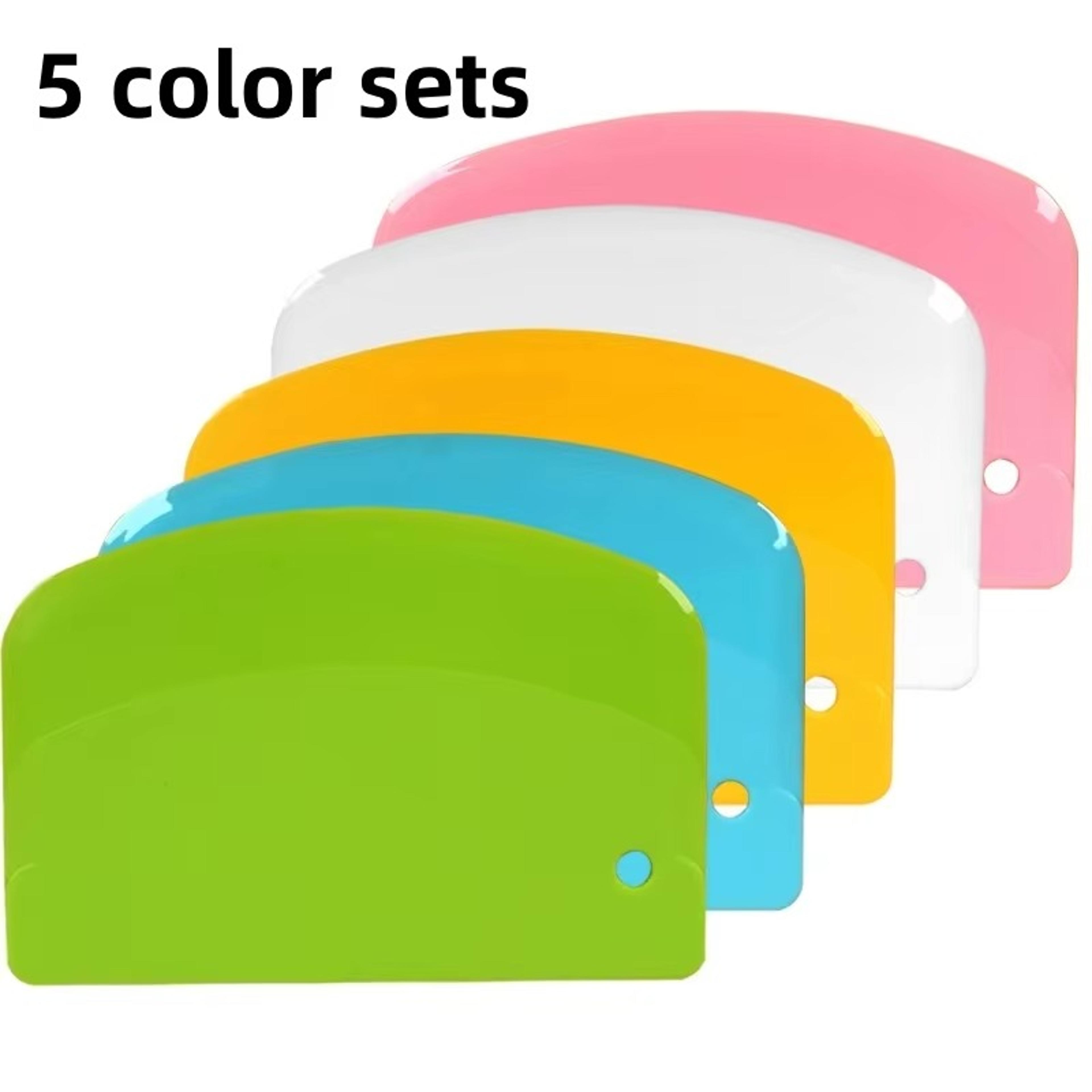 Polychrome Plastic Scraper Cake Cream Scraper Dough Cutting Knife Kitchen DIY Tools Baking Tools 6