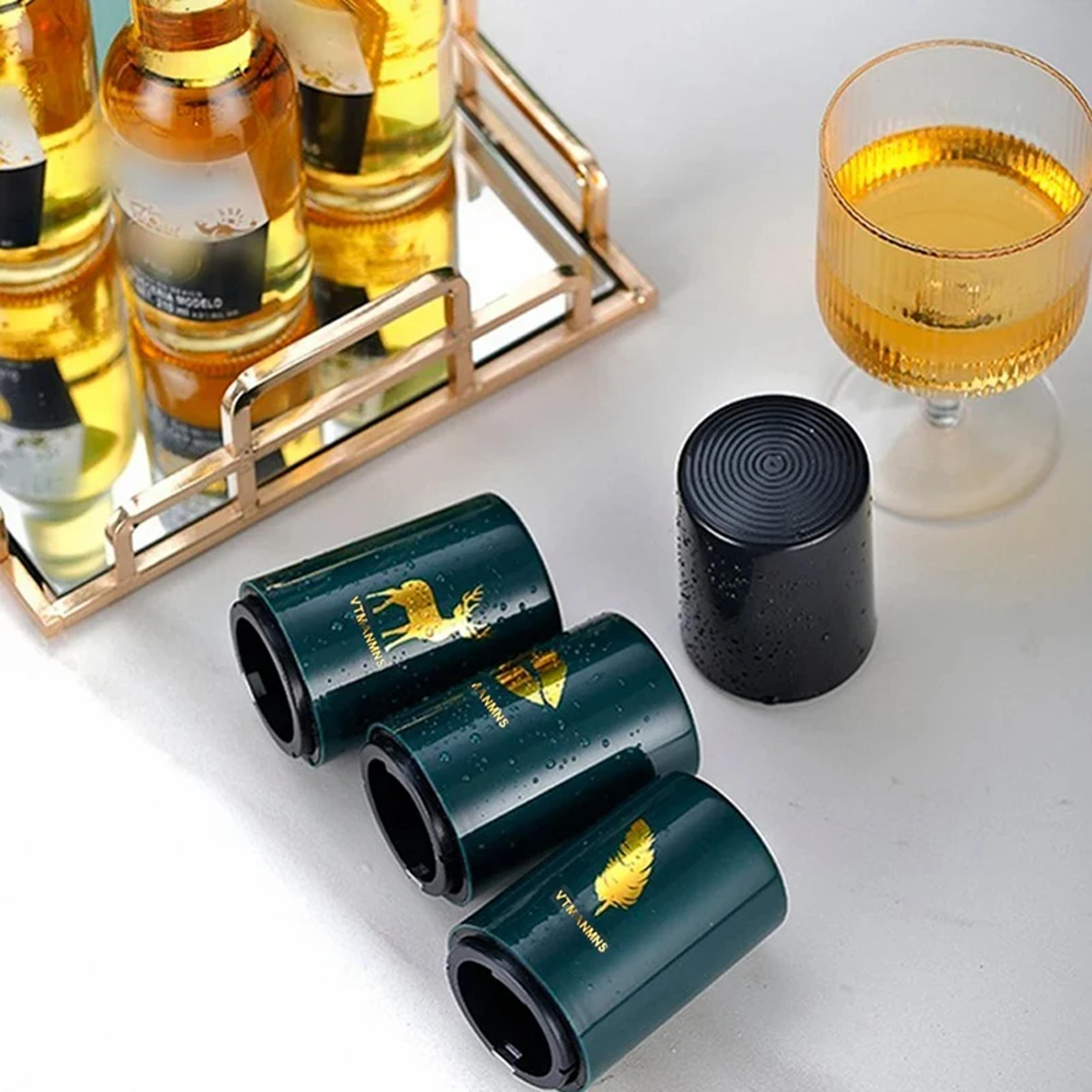 Creative Magnetic Beer Bottle Opener Automatic Kitchen Press Lid Stainless Steel Portable Bar Tool  2