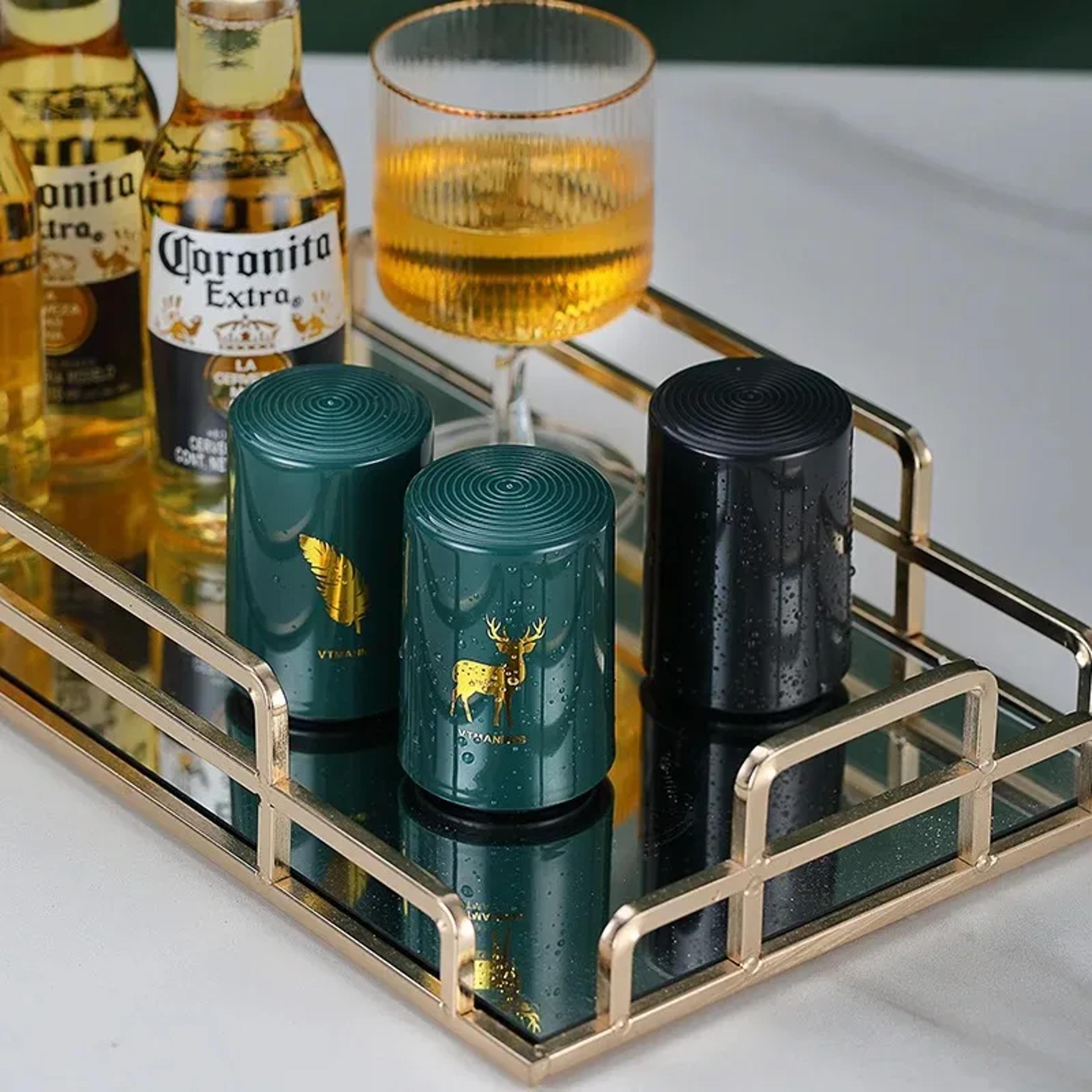 Creative Magnetic Beer Bottle Opener Automatic Kitchen Press Lid Stainless Steel Portable Bar Tool  3