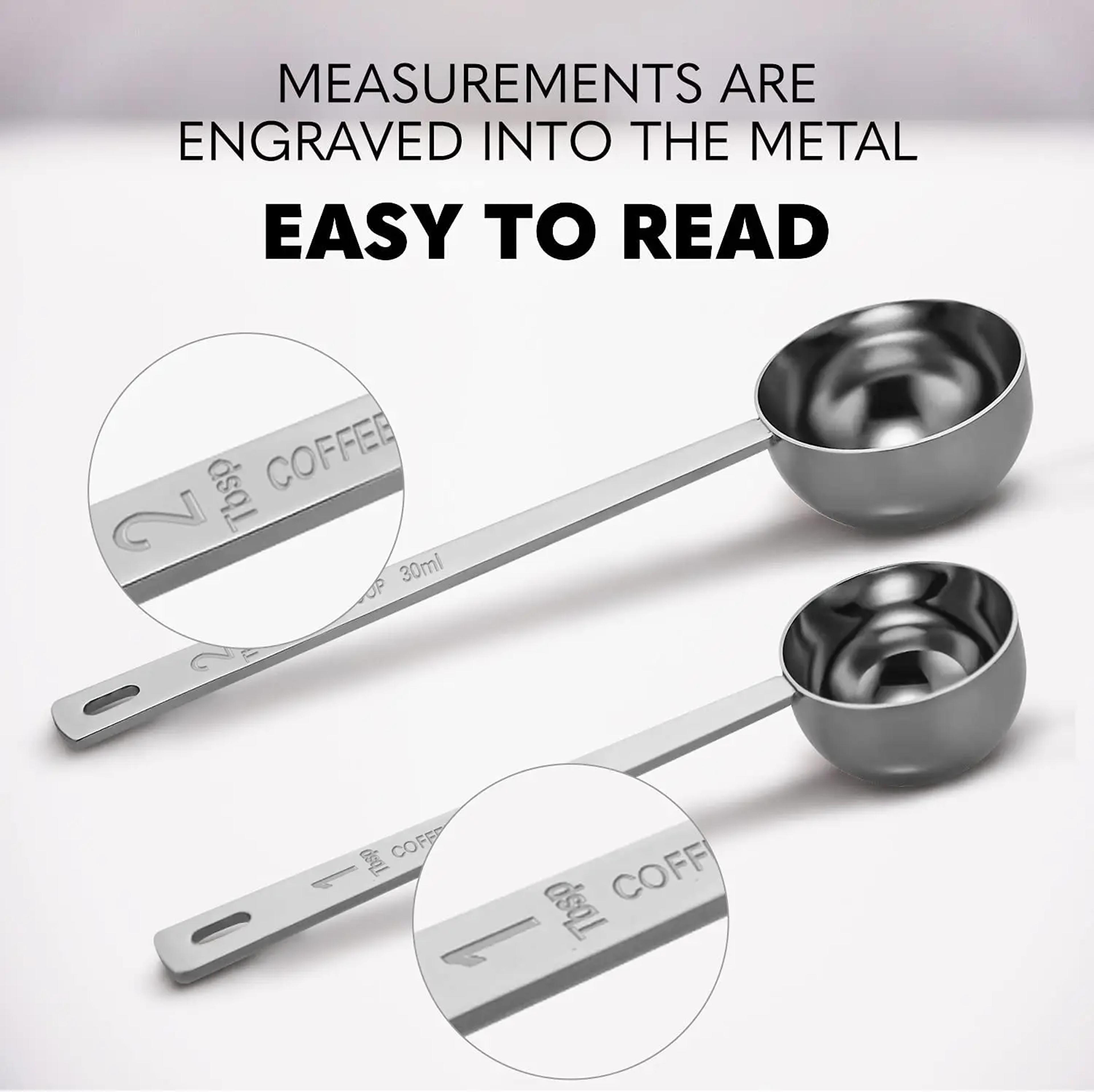 Stainless Steel Measuring Spoon With Scale Powder Pressing Coffee Spoon Household Seasoning Spoon D 2