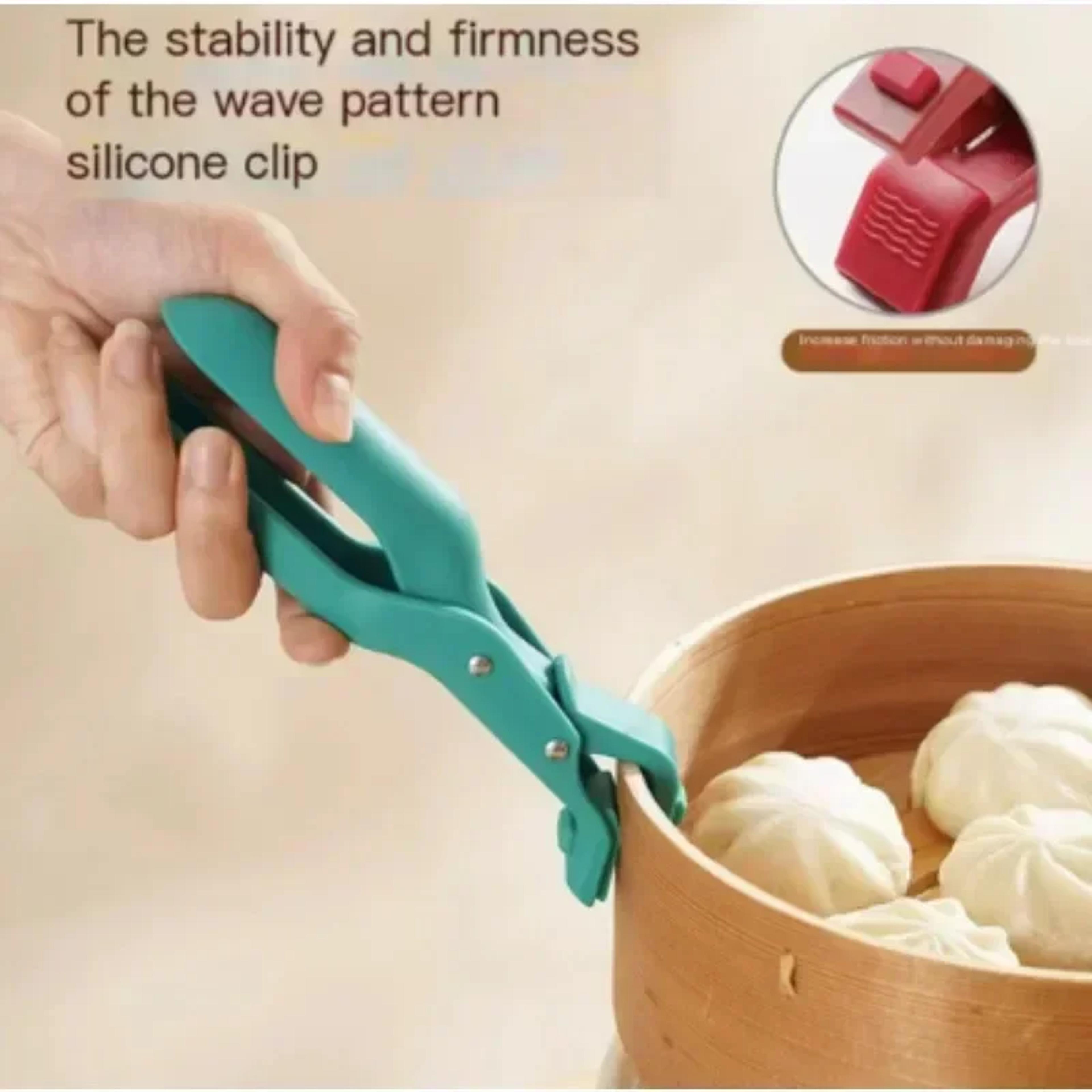 Anti Scalding Tray Holder Multifunctional Bowl Holder Anti Slip Silicone Clip For Kitchen Creative  2